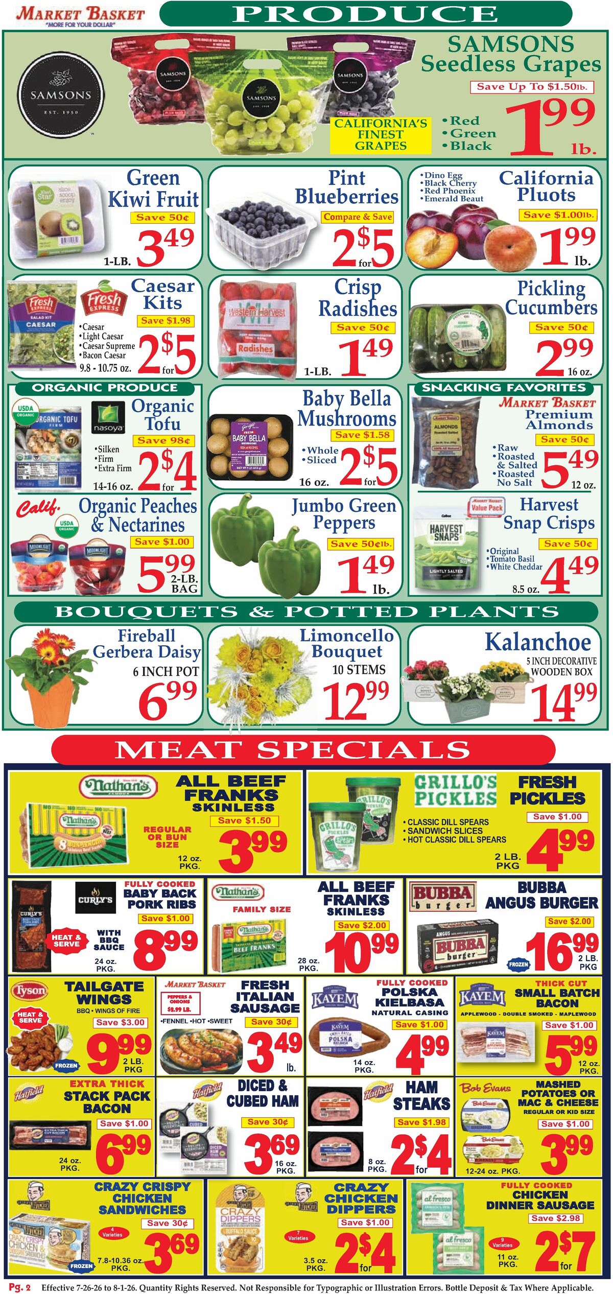Market Basket Weekly Ad from July 26