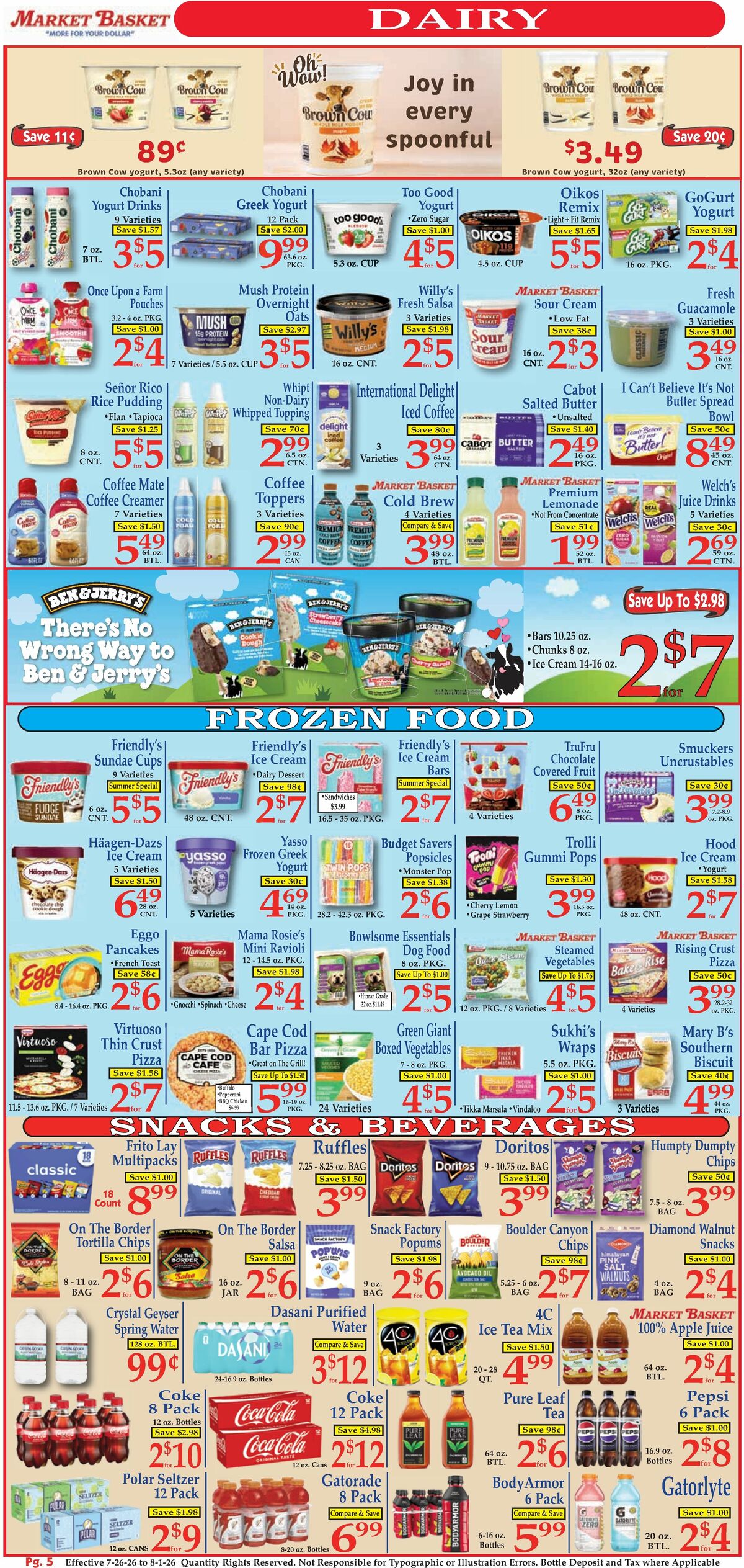 Market Basket Weekly Ad from July 26