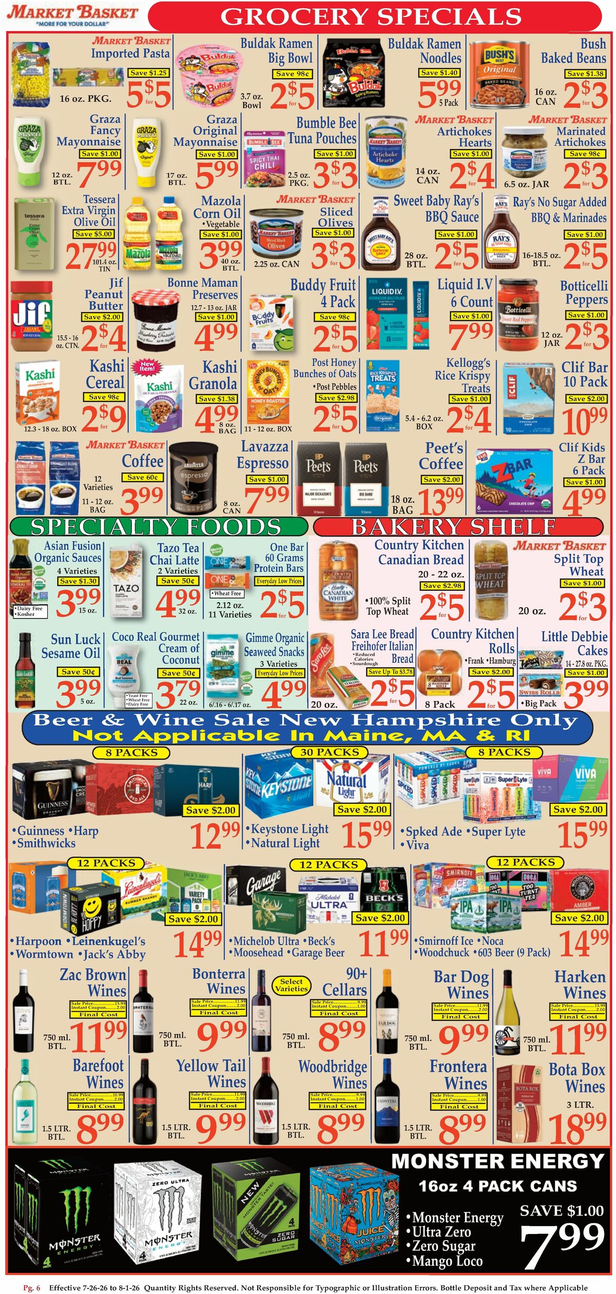 Market Basket Weekly Ad from July 26