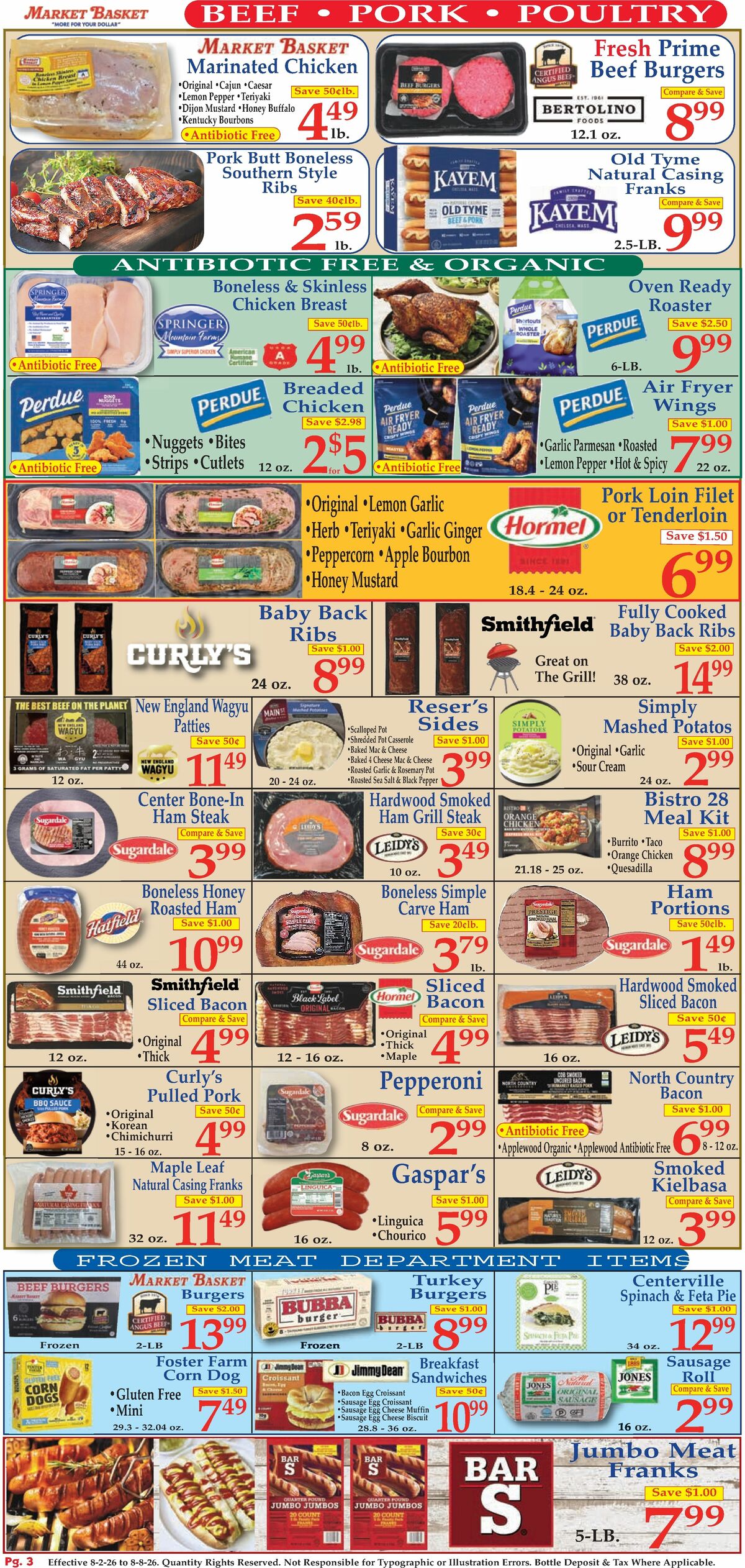Market Basket Weekly Ad from August 2