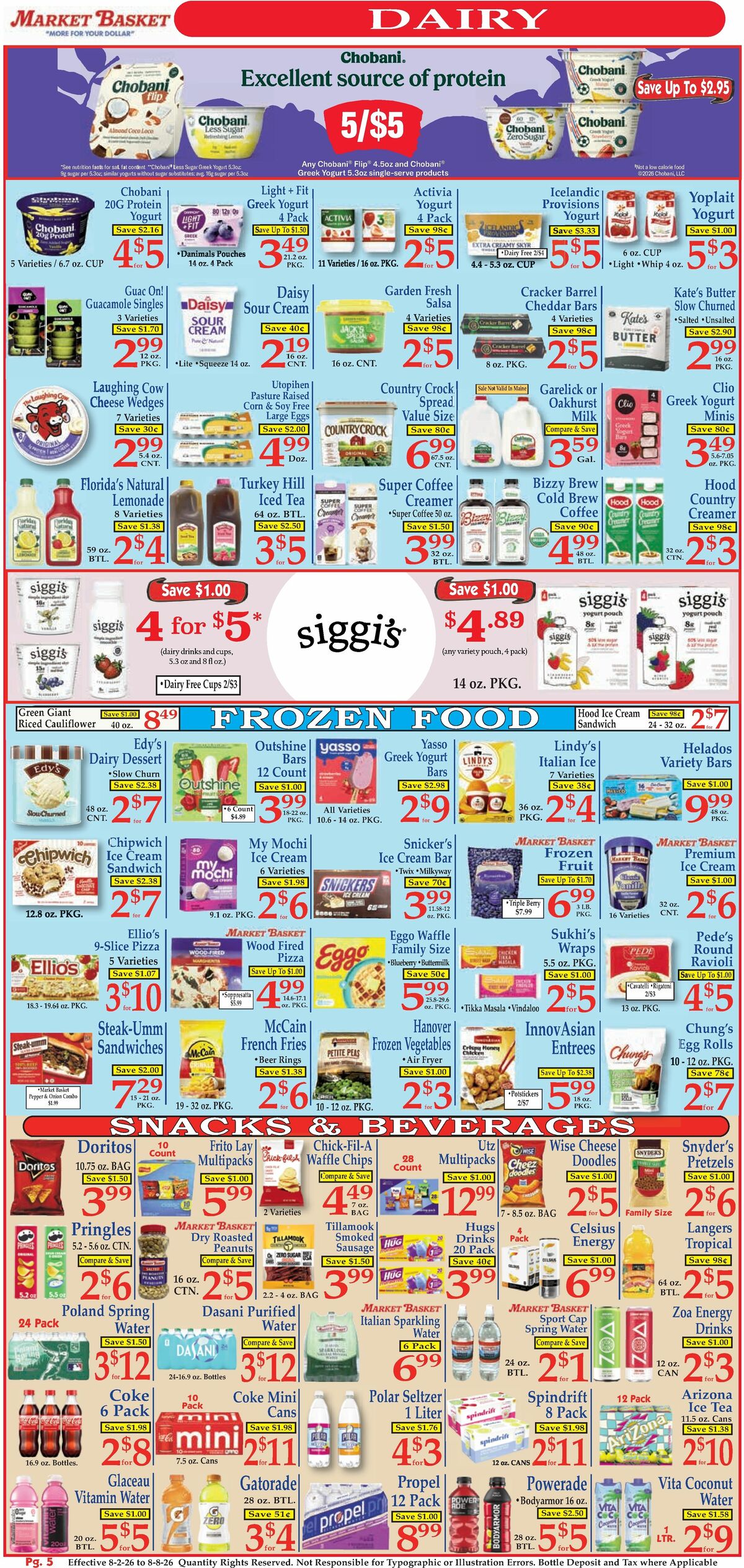 Market Basket Weekly Ad from August 2