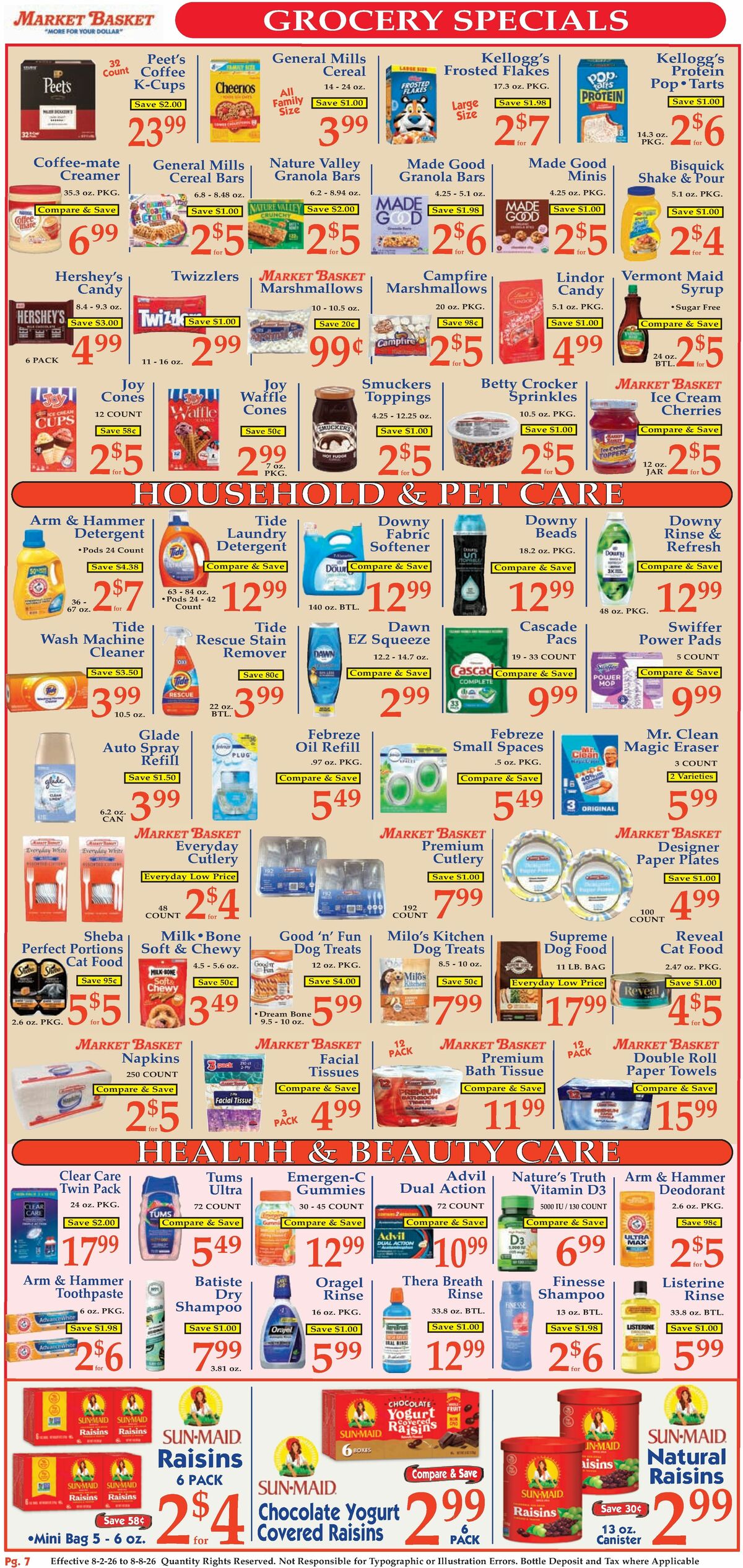 Market Basket Weekly Ad from August 2