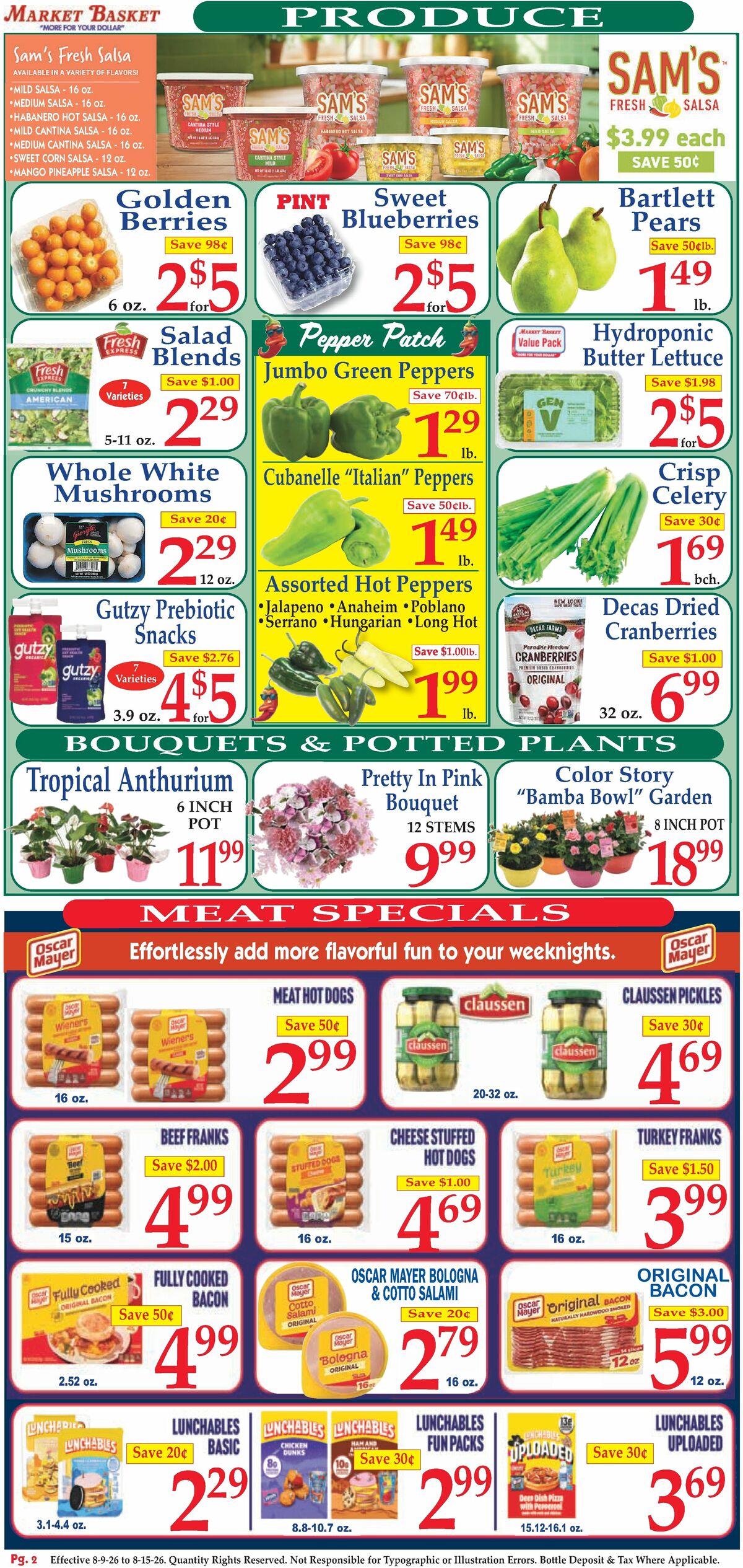Market Basket Weekly Ad from August 9
