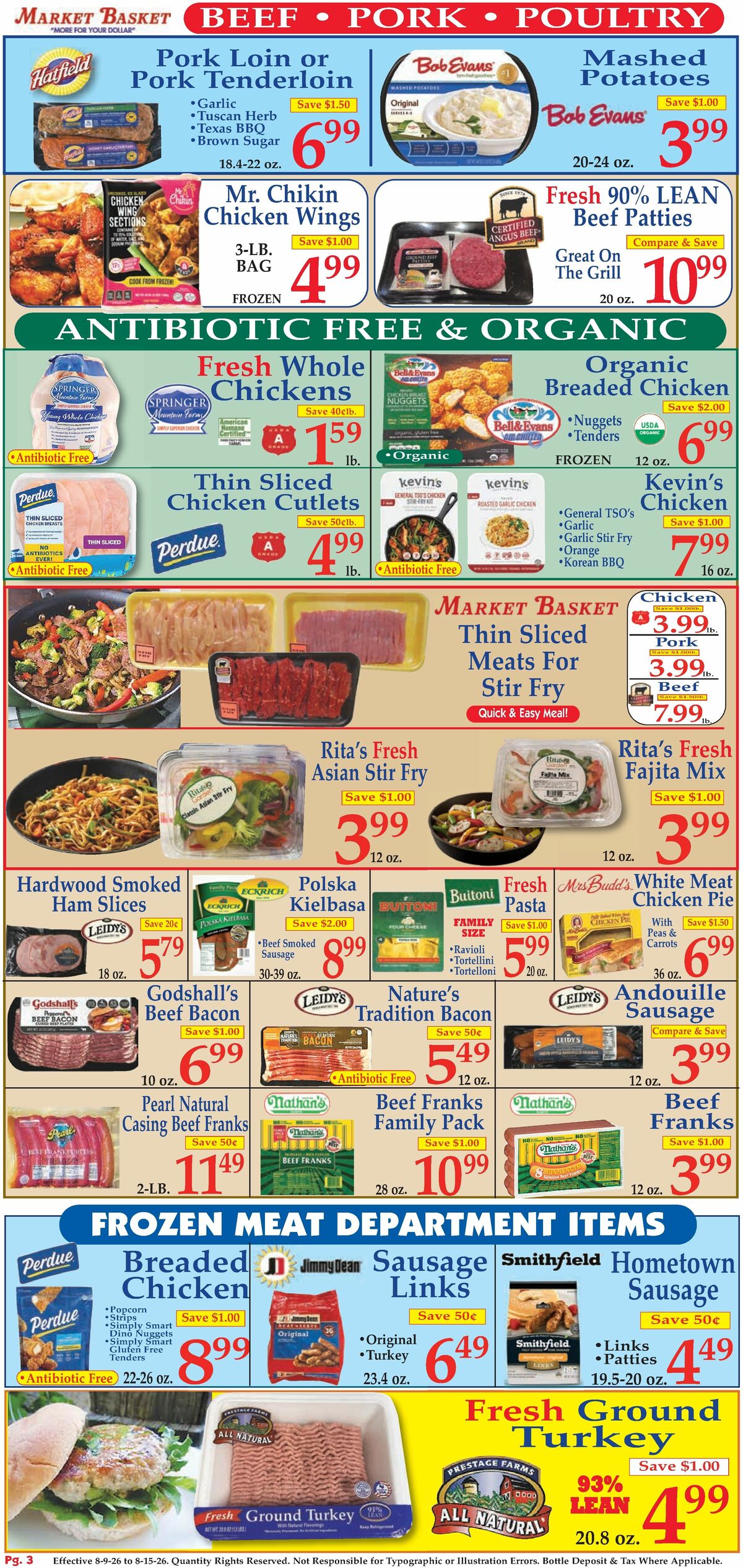 Market Basket Weekly Ad from August 9