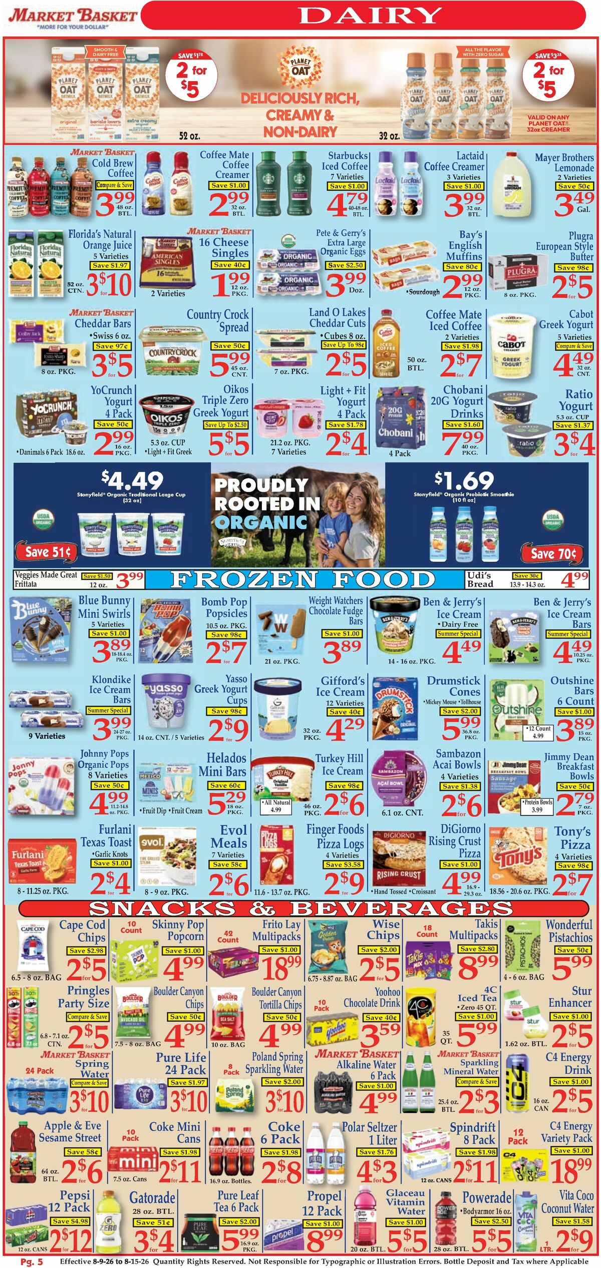 Market Basket Weekly Ad from August 9