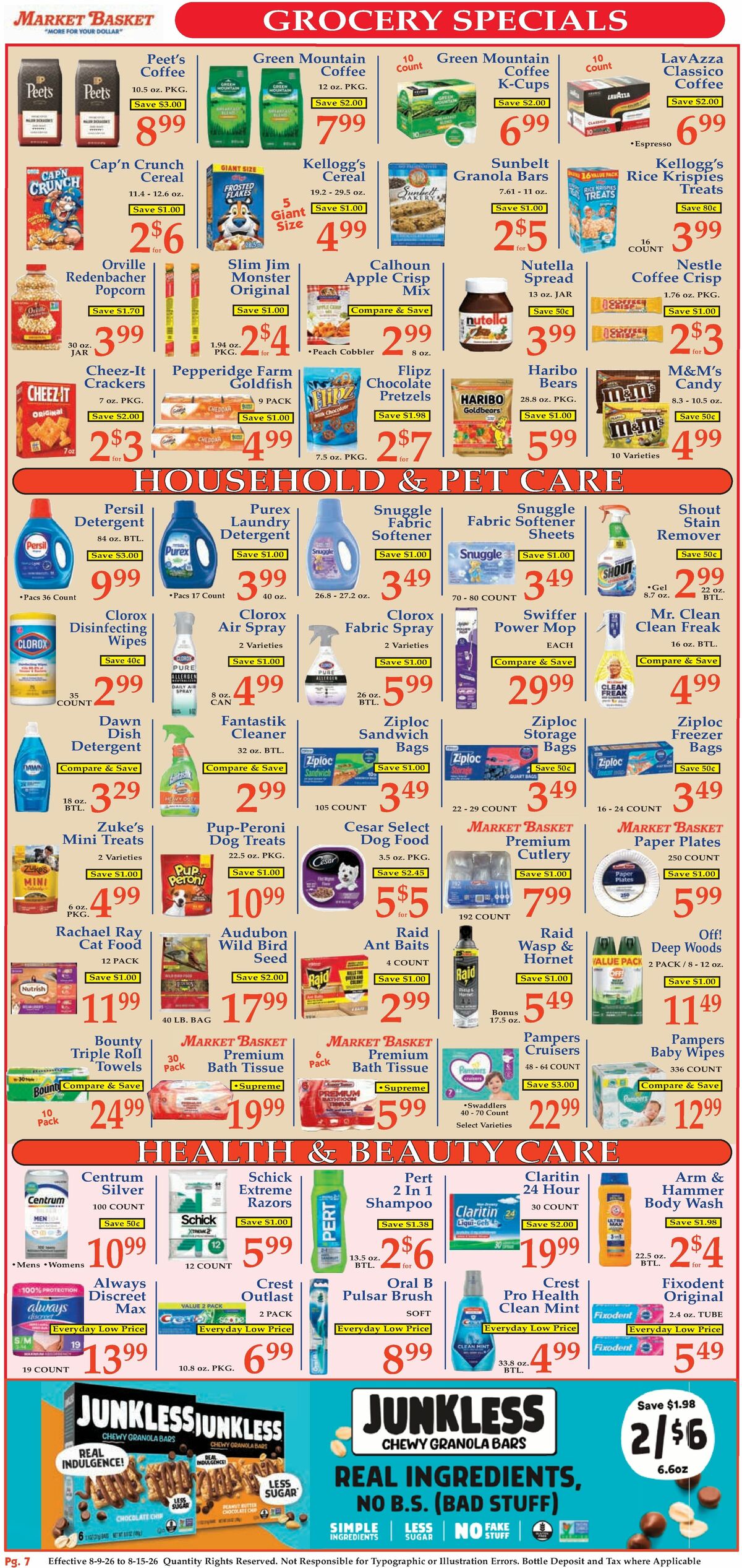 Market Basket Weekly Ad from August 9