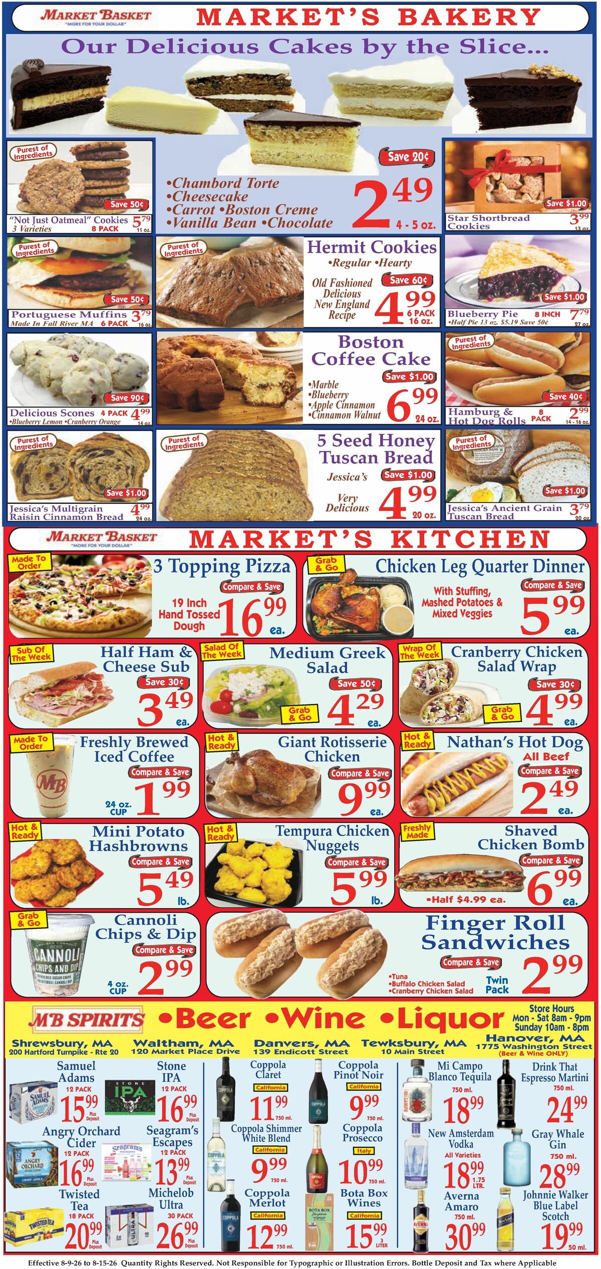 Market Basket Weekly Ad from August 9