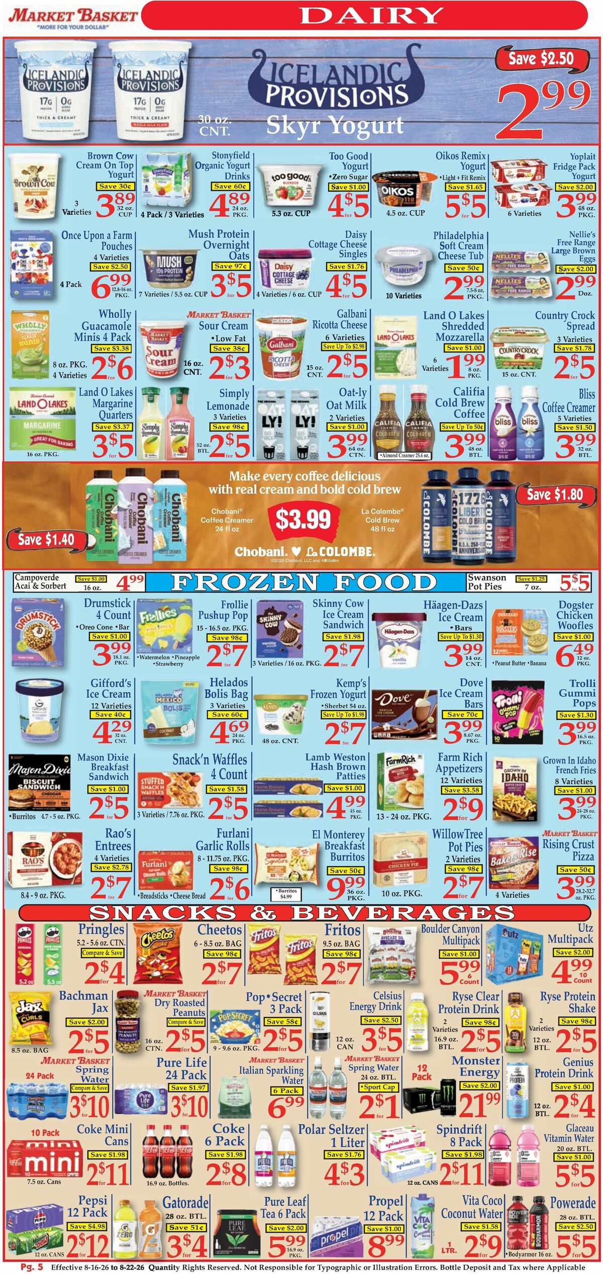 Market Basket Weekly Ad from August 16