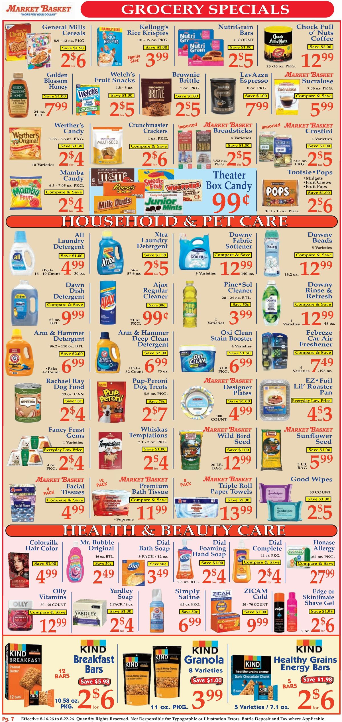 Market Basket Weekly Ad from August 16