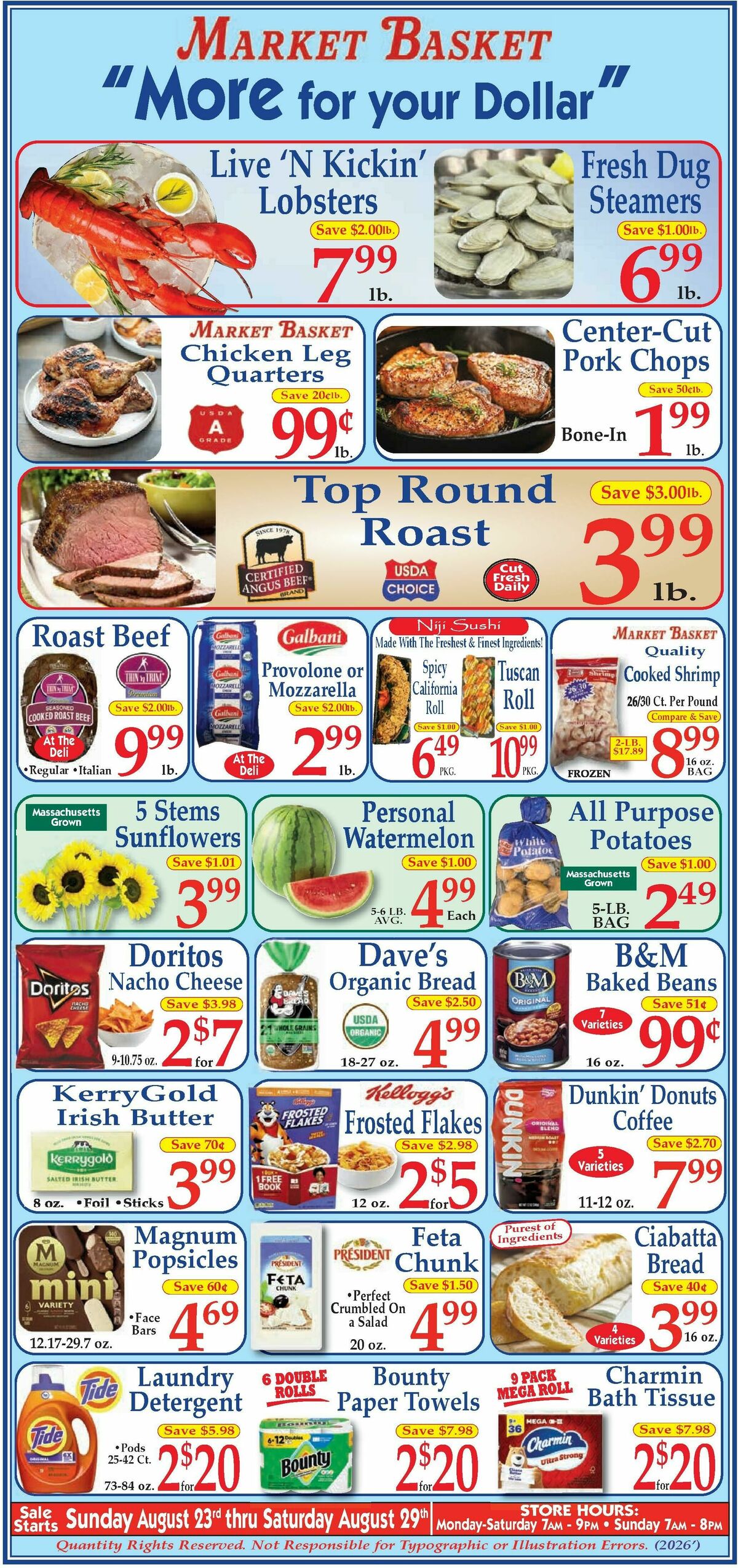 Market Basket Weekly Ad from August 23