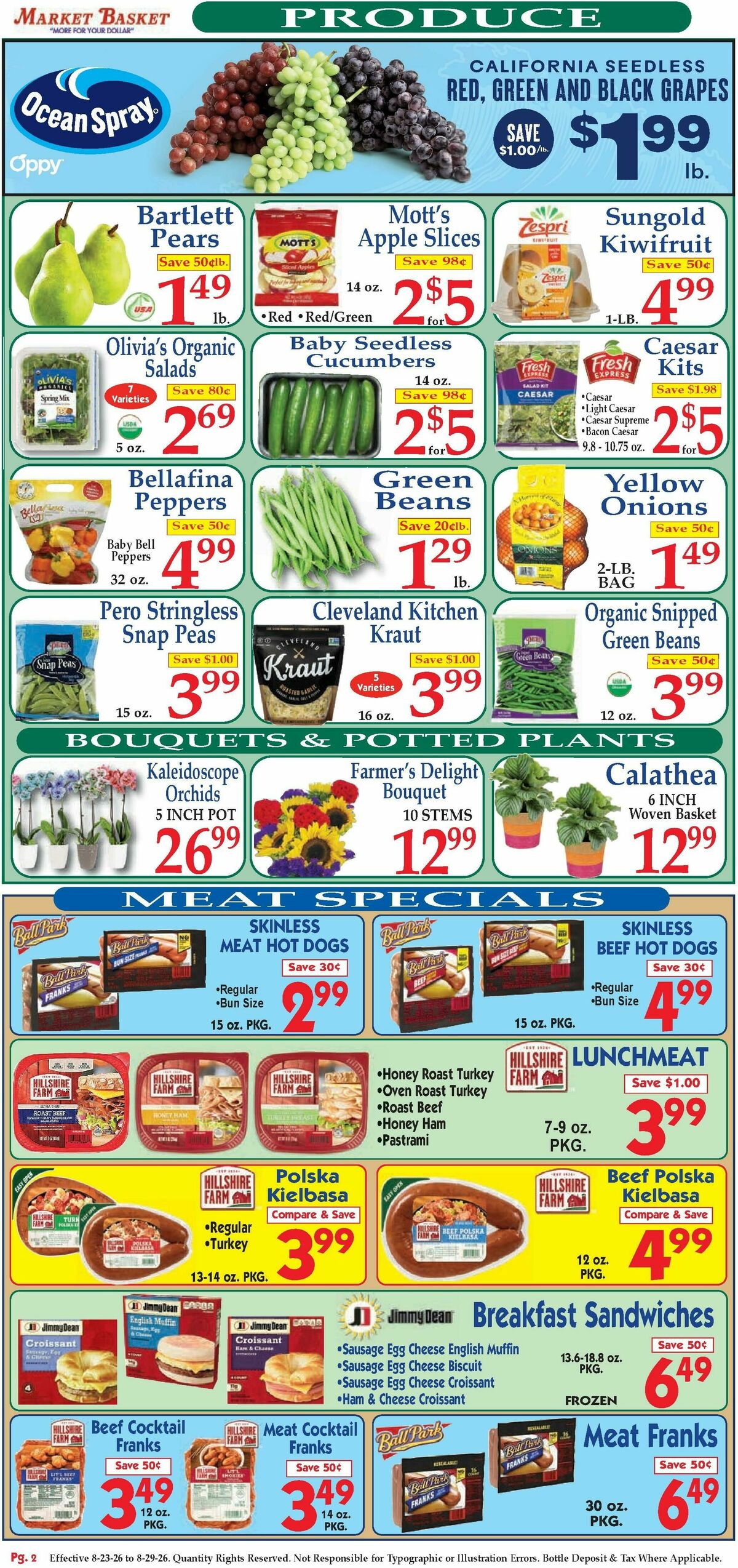 Market Basket Weekly Ad from August 23