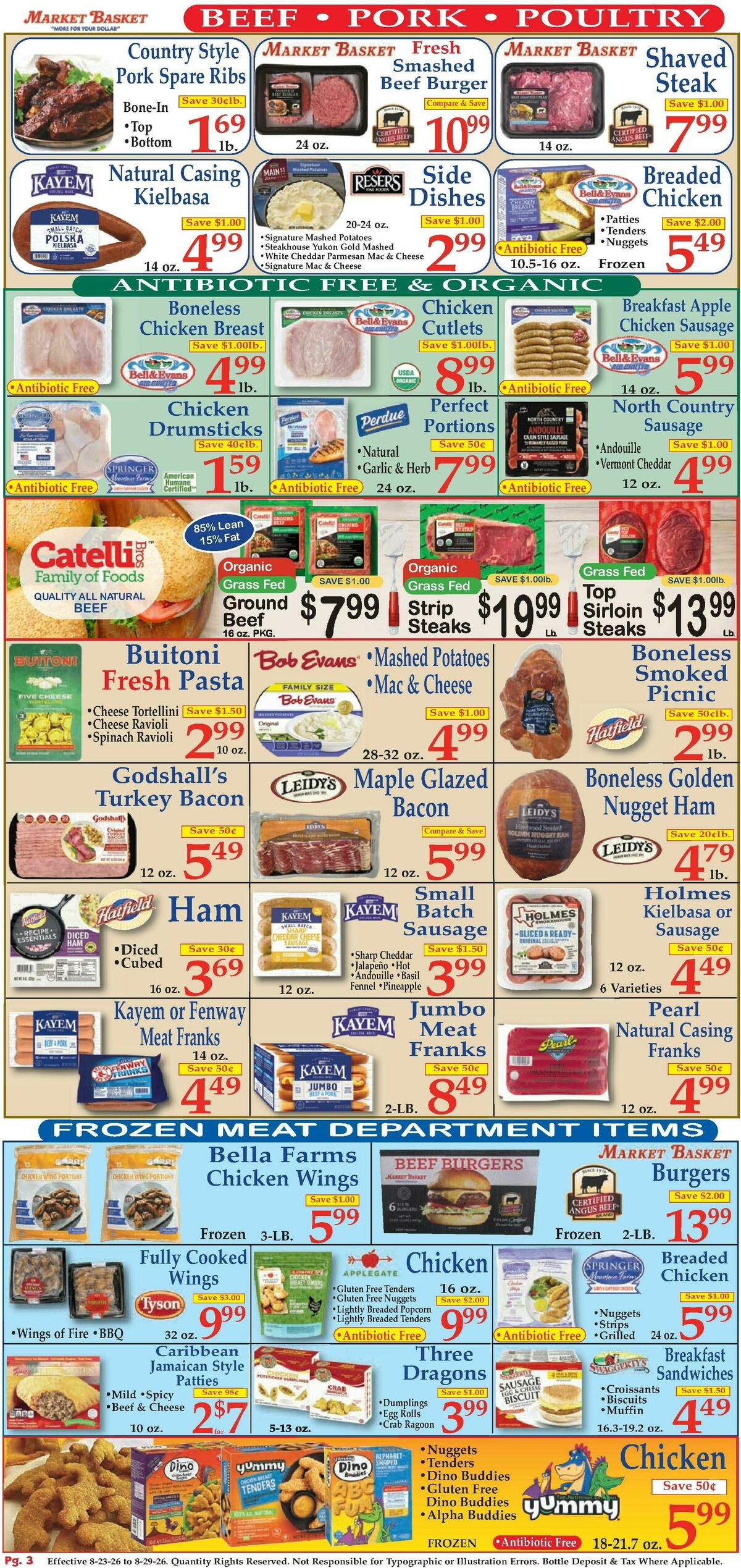 Market Basket Weekly Ad from August 23