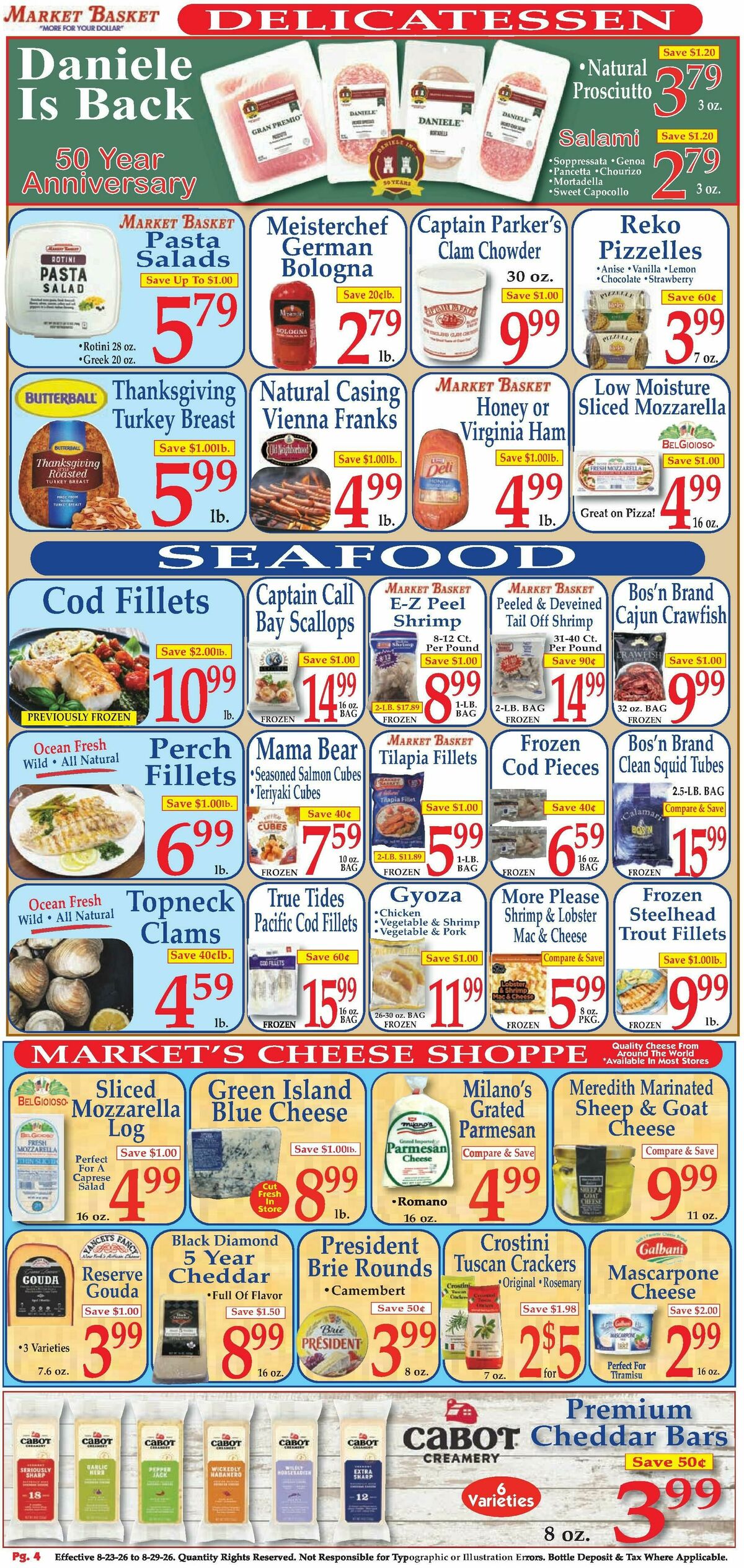 Market Basket Weekly Ad from August 23