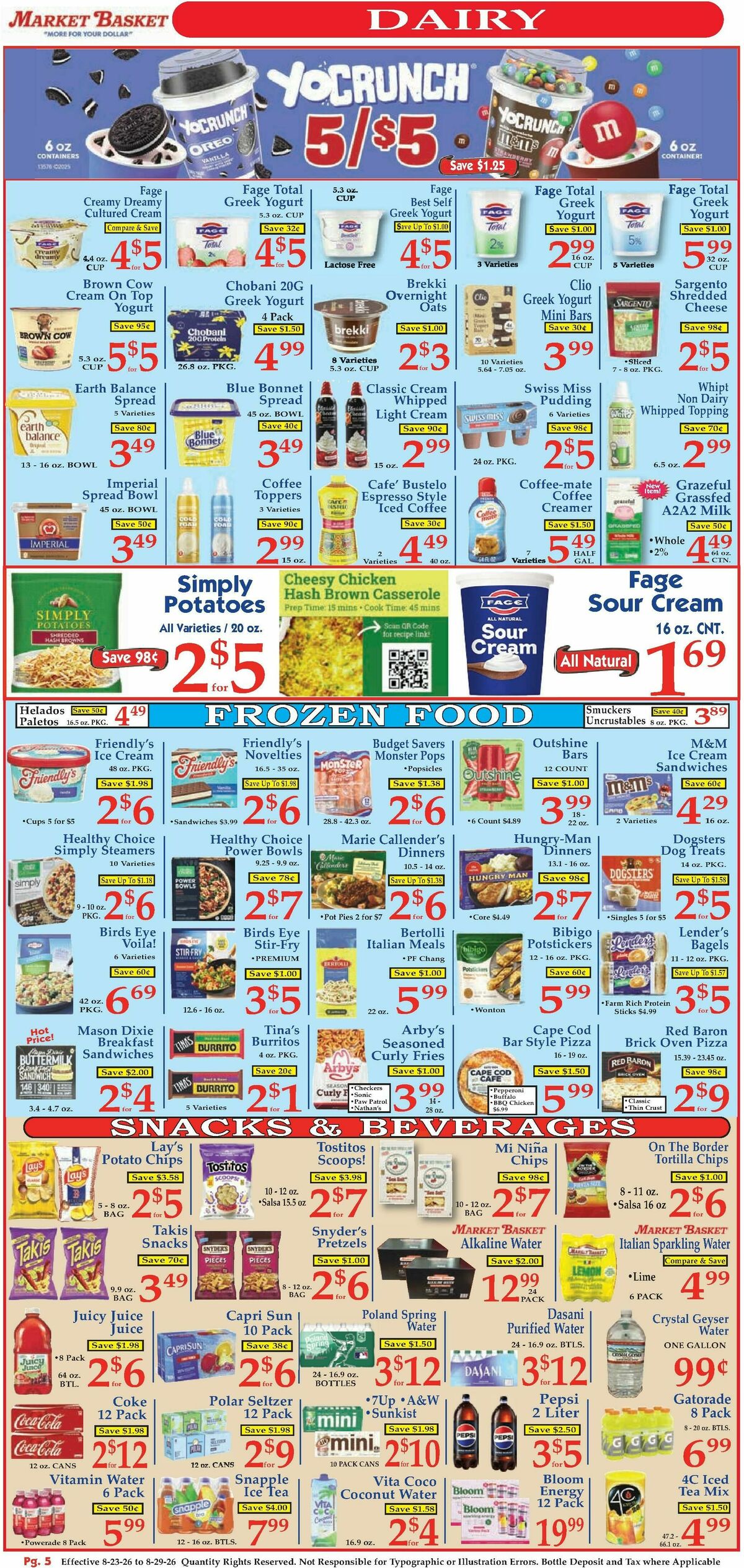 Market Basket Weekly Ad from August 23