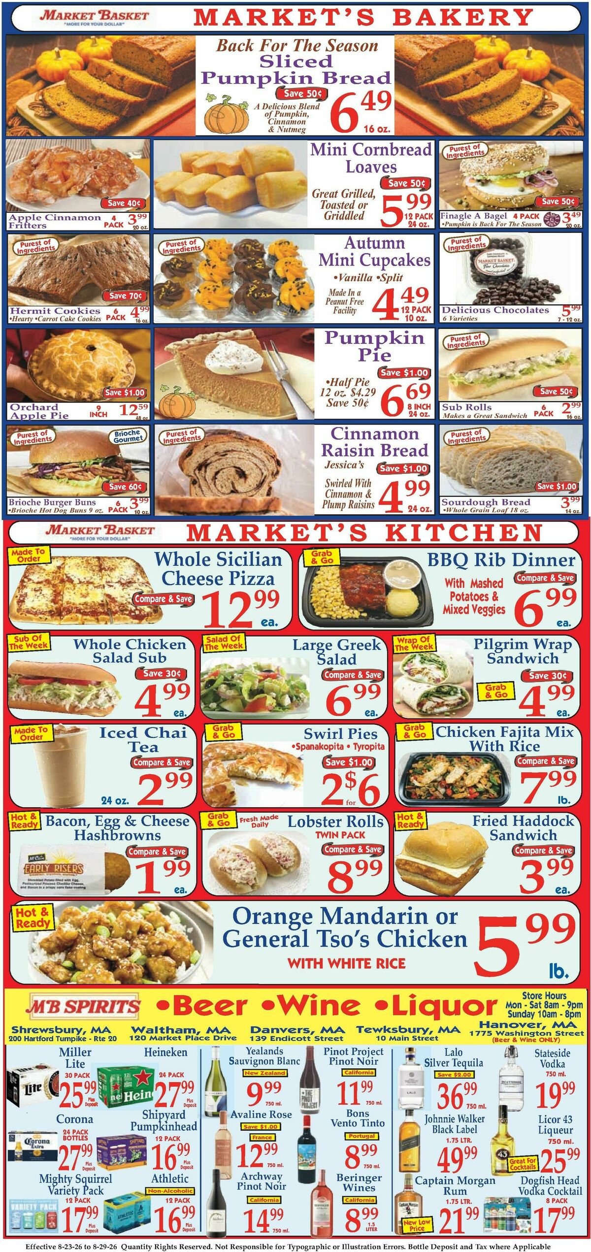 Market Basket Weekly Ad from August 23