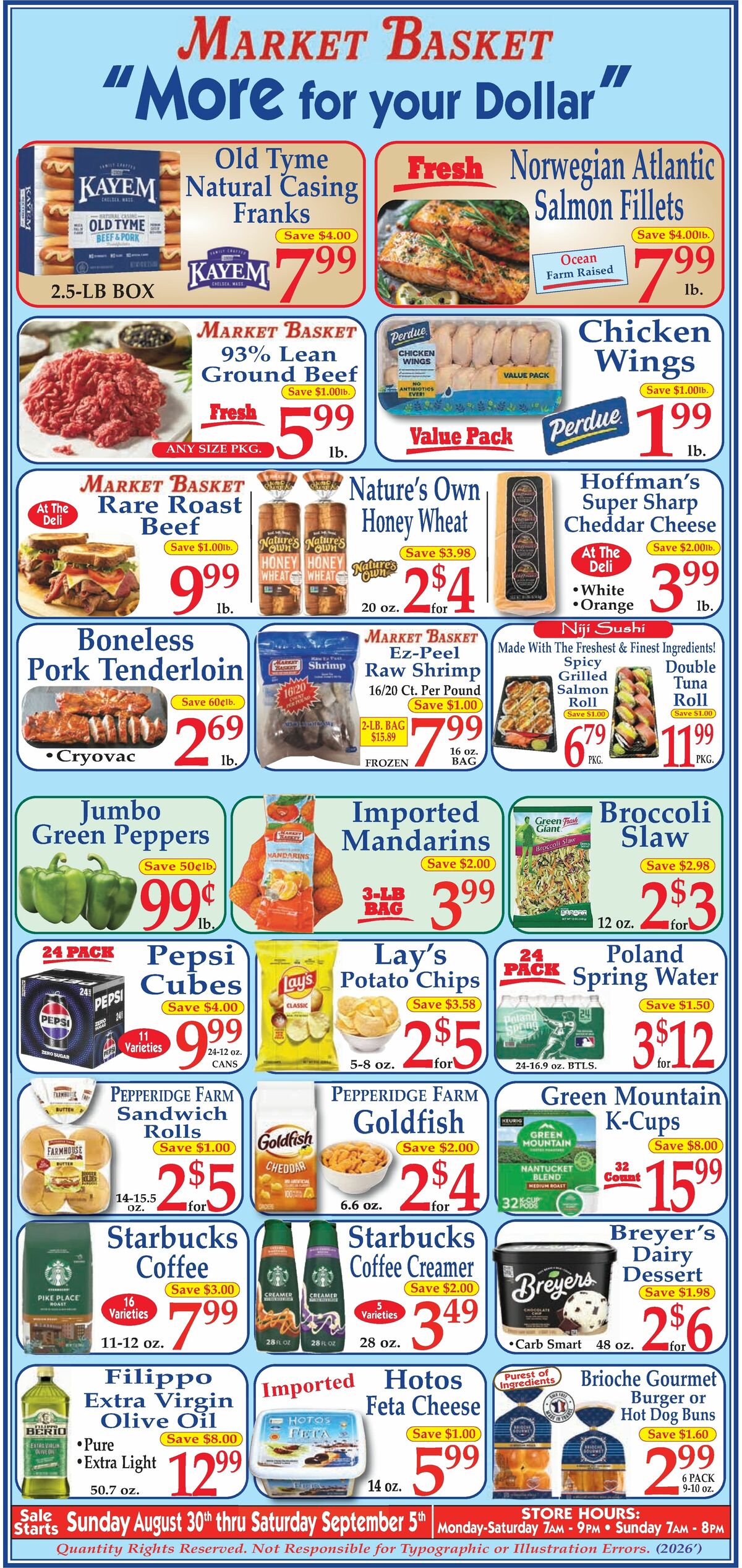 Market Basket Weekly Ad from August 30
