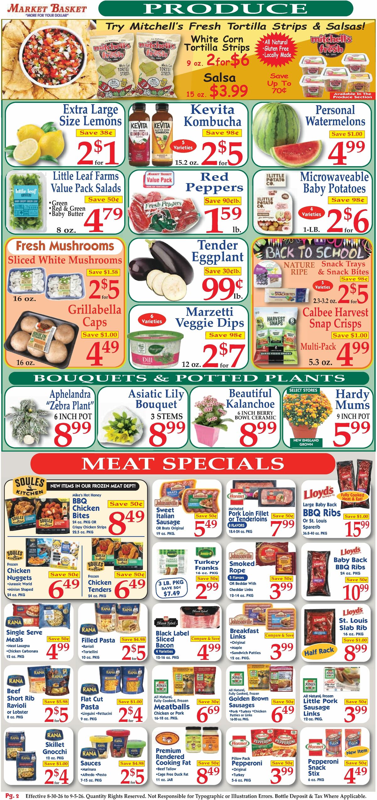 Market Basket Weekly Ad from August 30