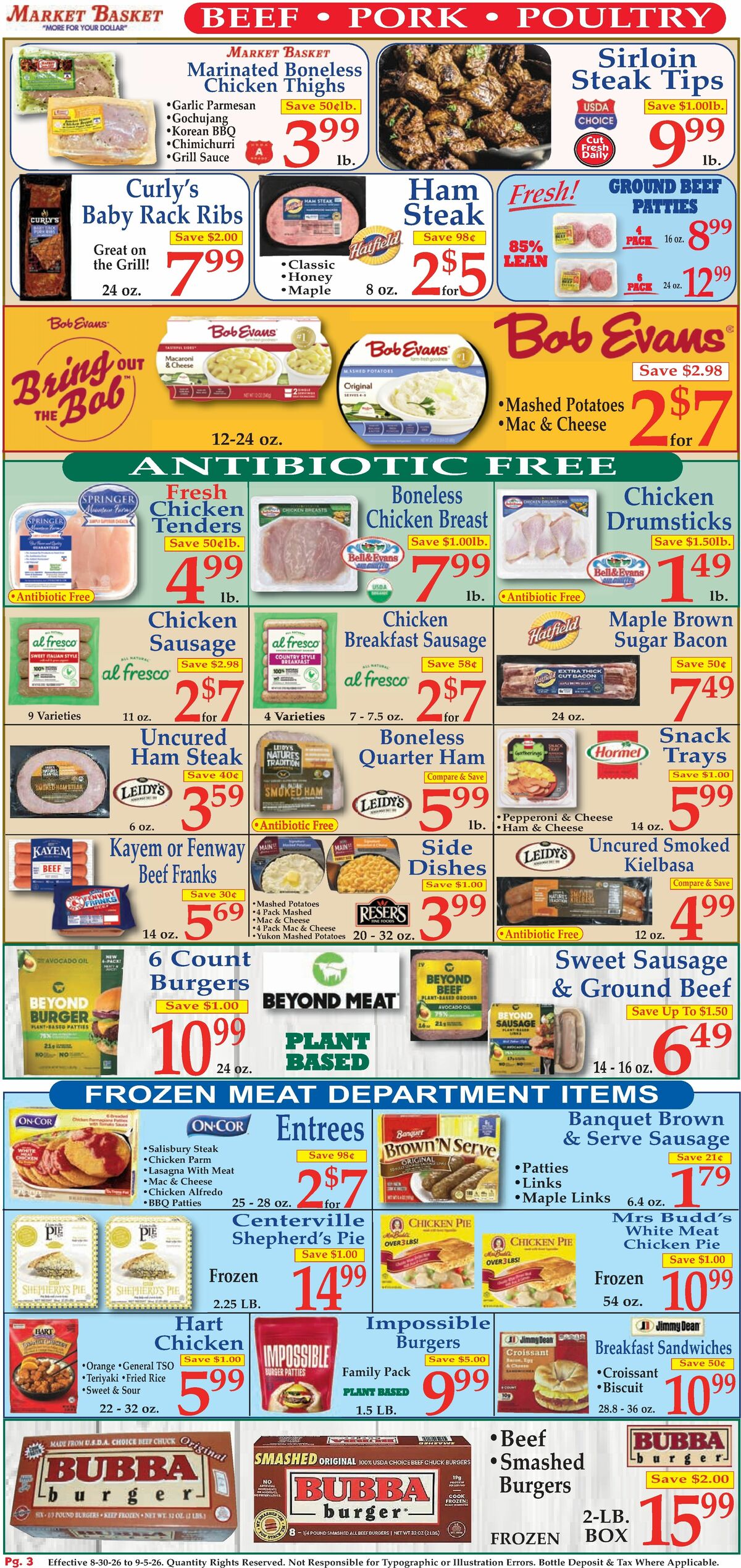 Market Basket Weekly Ad from August 30