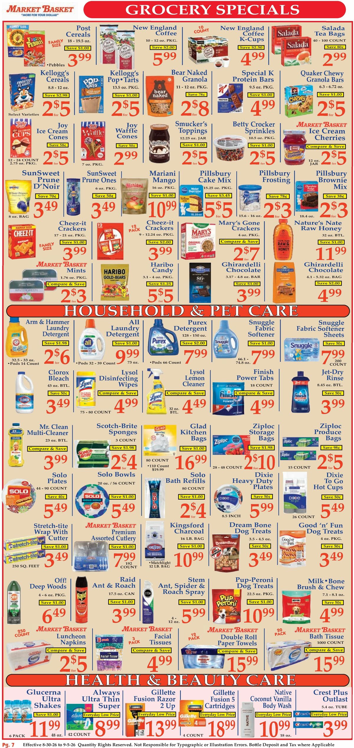 Market Basket Weekly Ad from August 30
