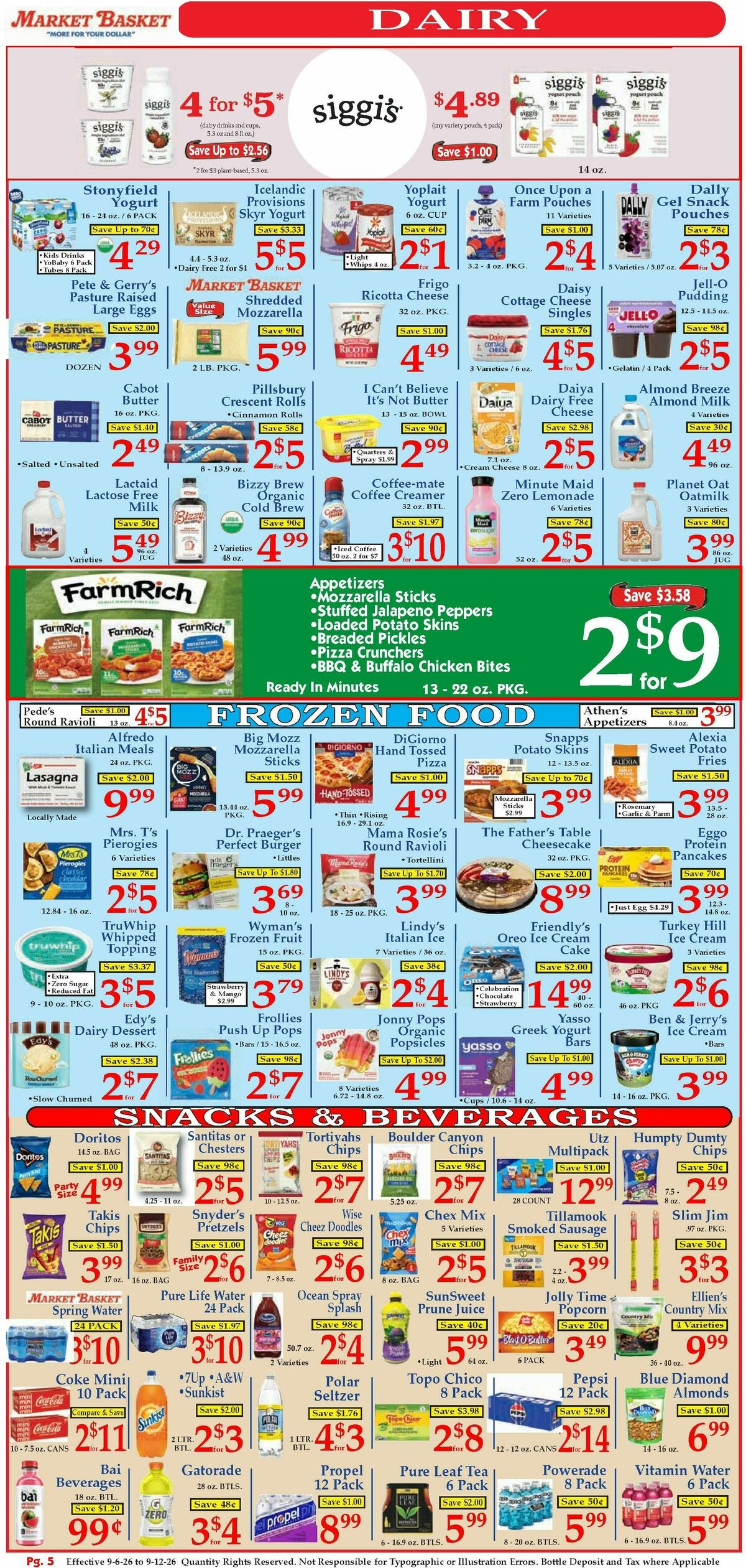 Market Basket Weekly Ad from September 6