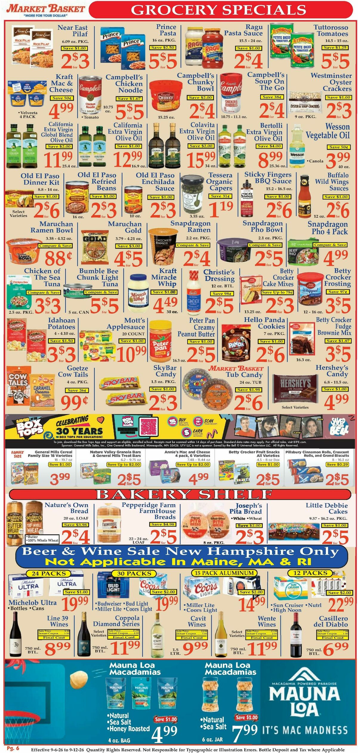 Market Basket Weekly Ad from September 6