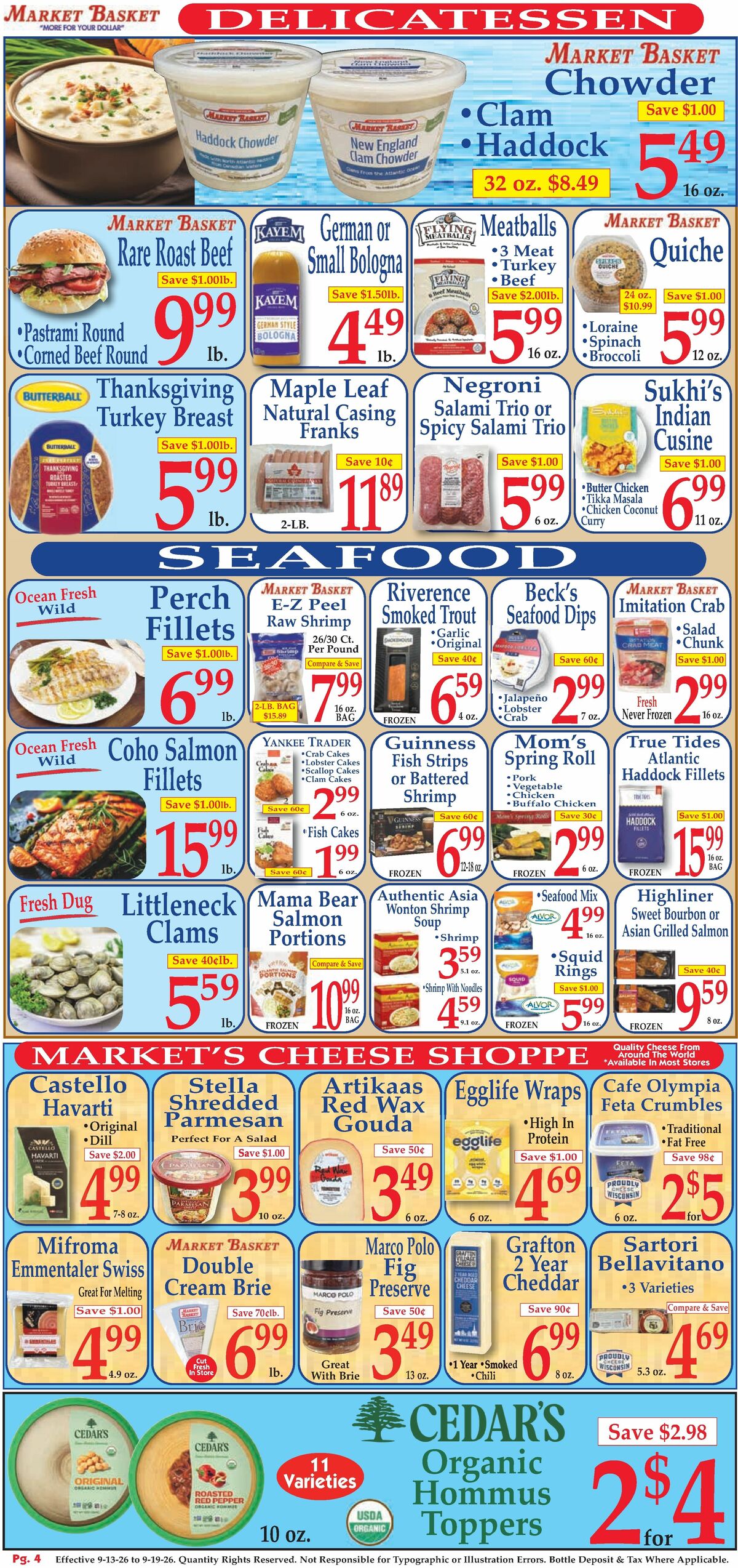 Market Basket Weekly Ad from September 13