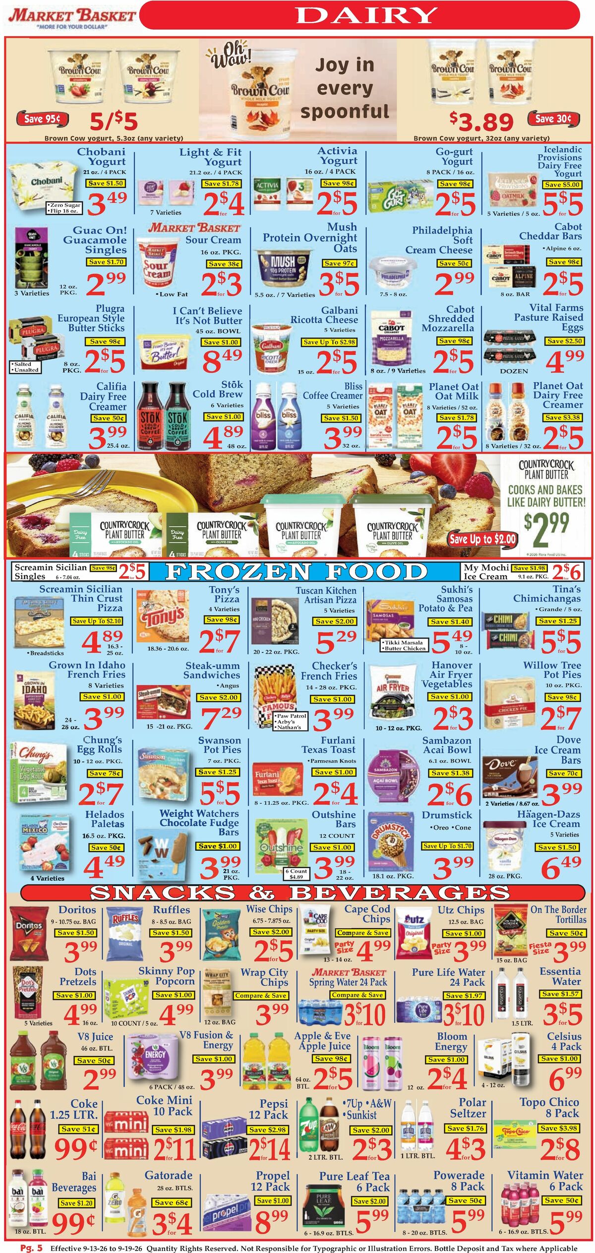 Market Basket Weekly Ad from September 13