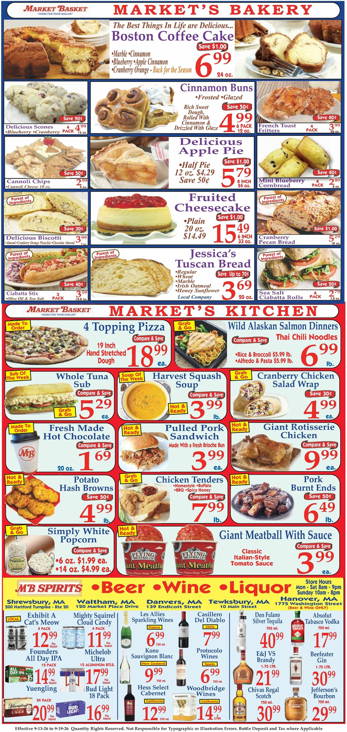 Market Basket Weekly Ad from September 13