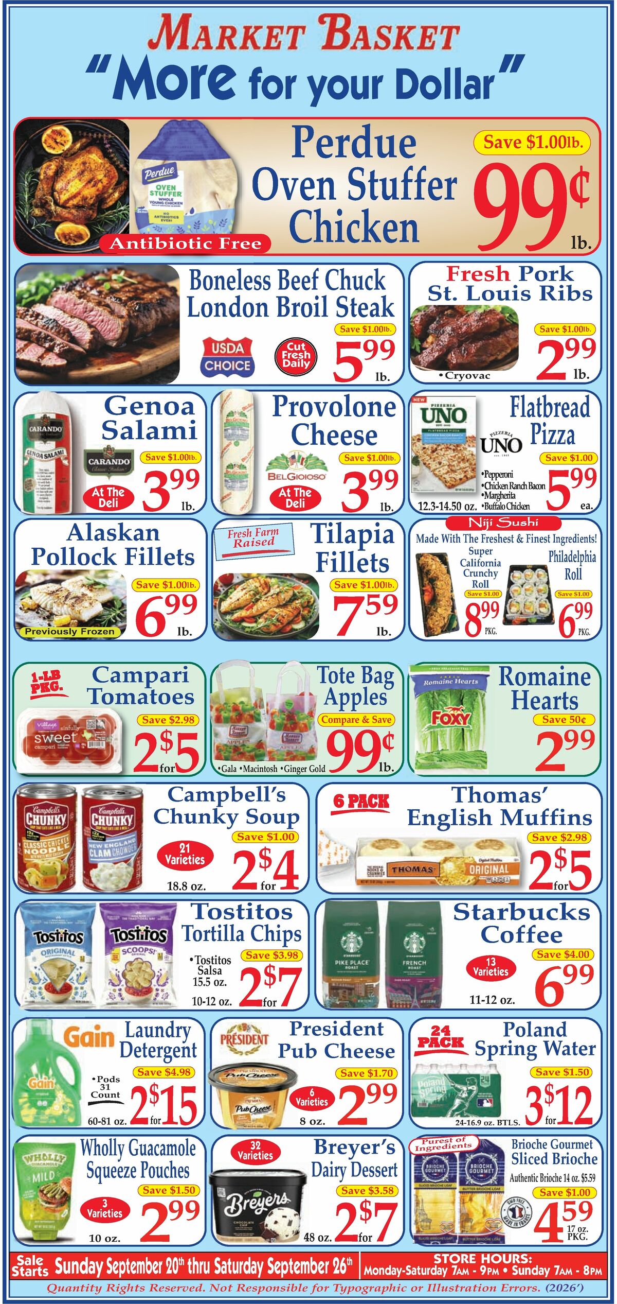 Market Basket Weekly Ad from September 20