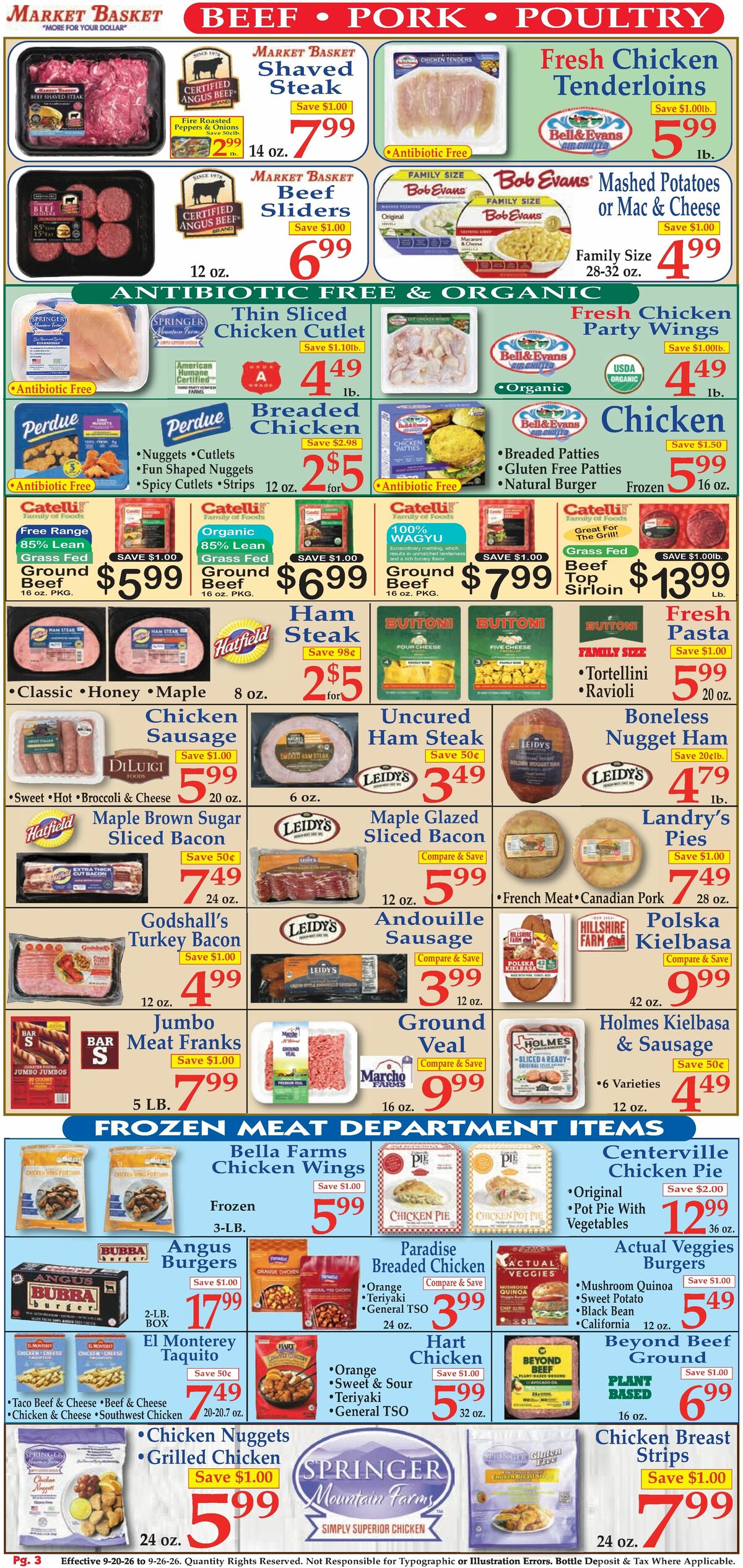 Market Basket Weekly Ad from September 20