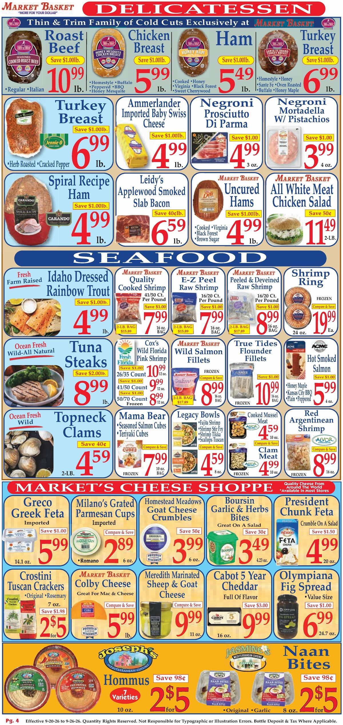 Market Basket Weekly Ad from September 20