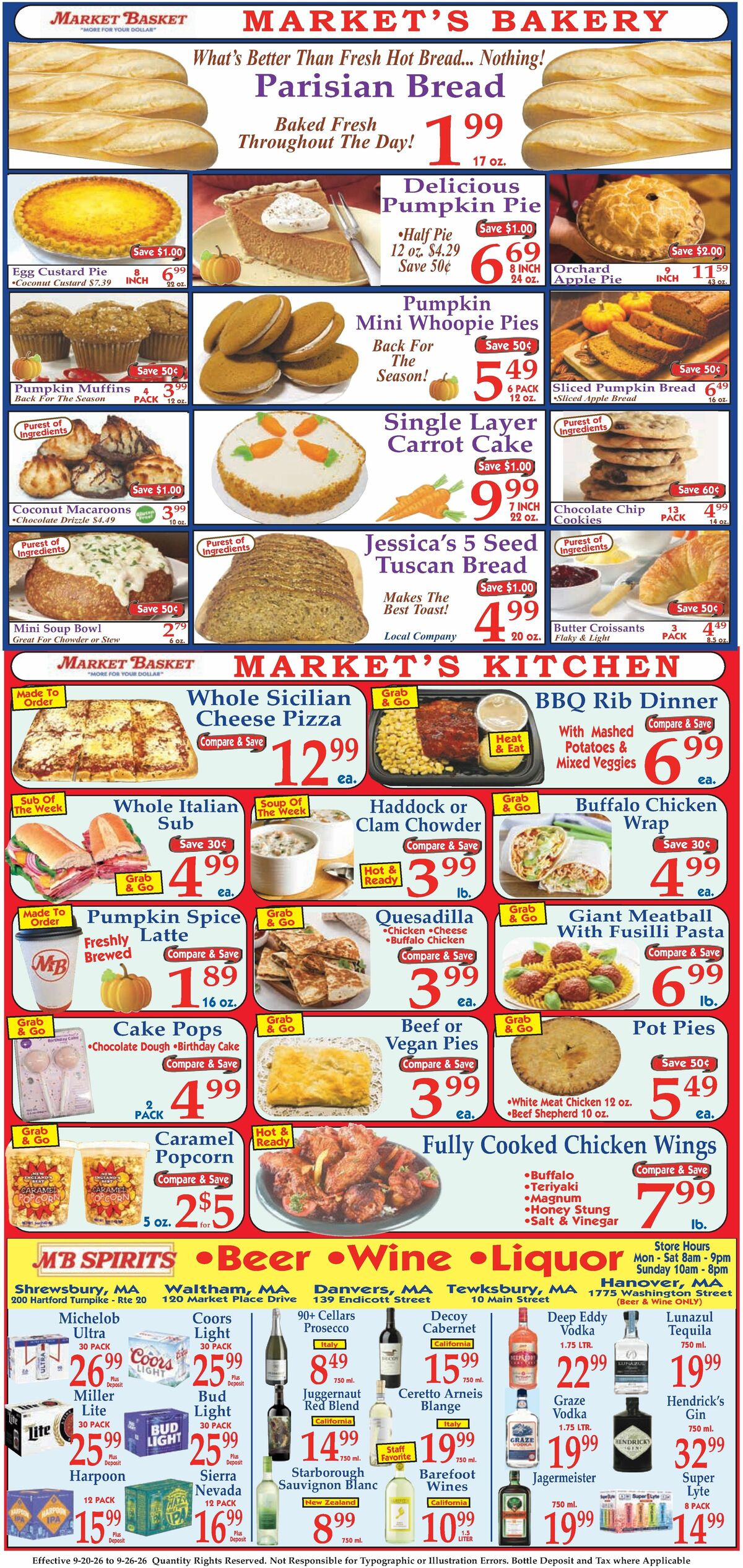 Market Basket Weekly Ad from September 20