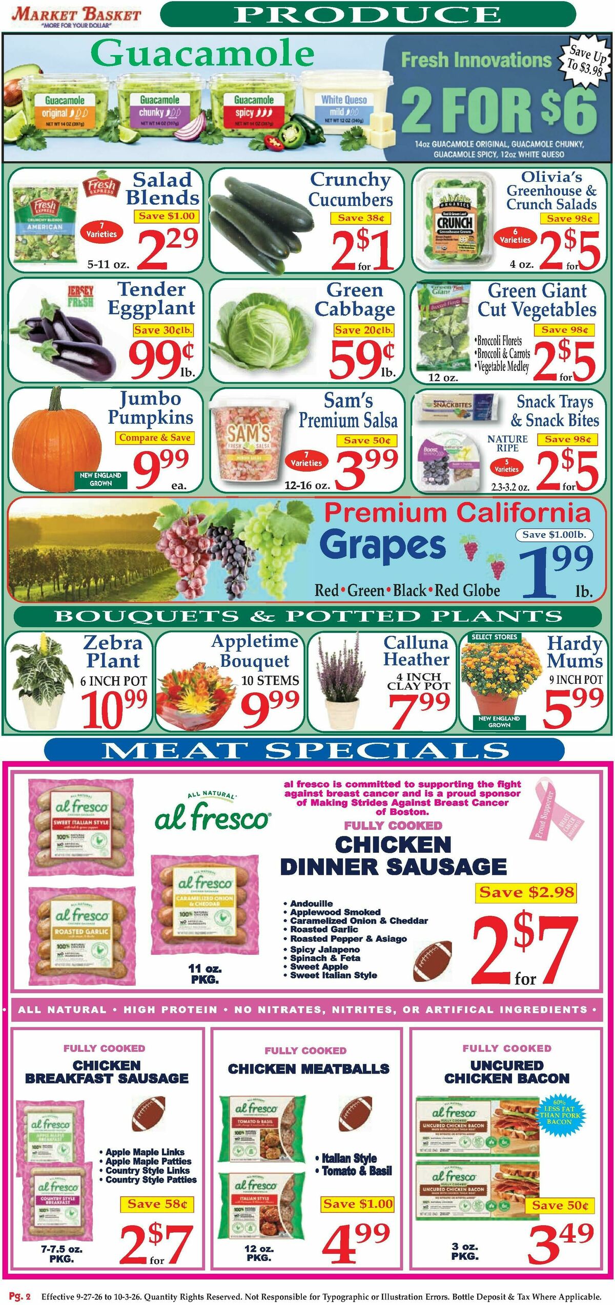 Market Basket Weekly Ad from September 27