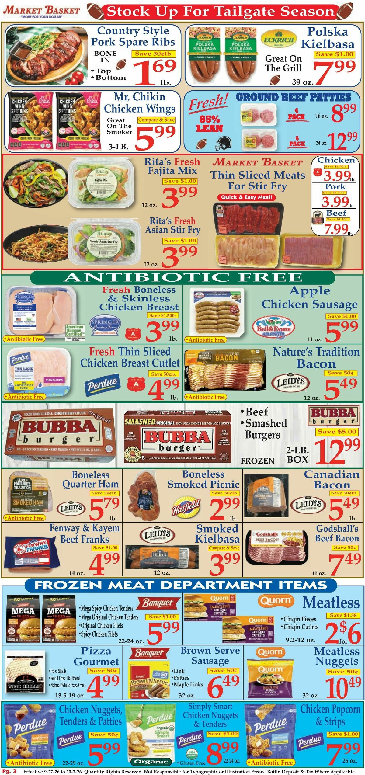 Market Basket Weekly Ad from September 27
