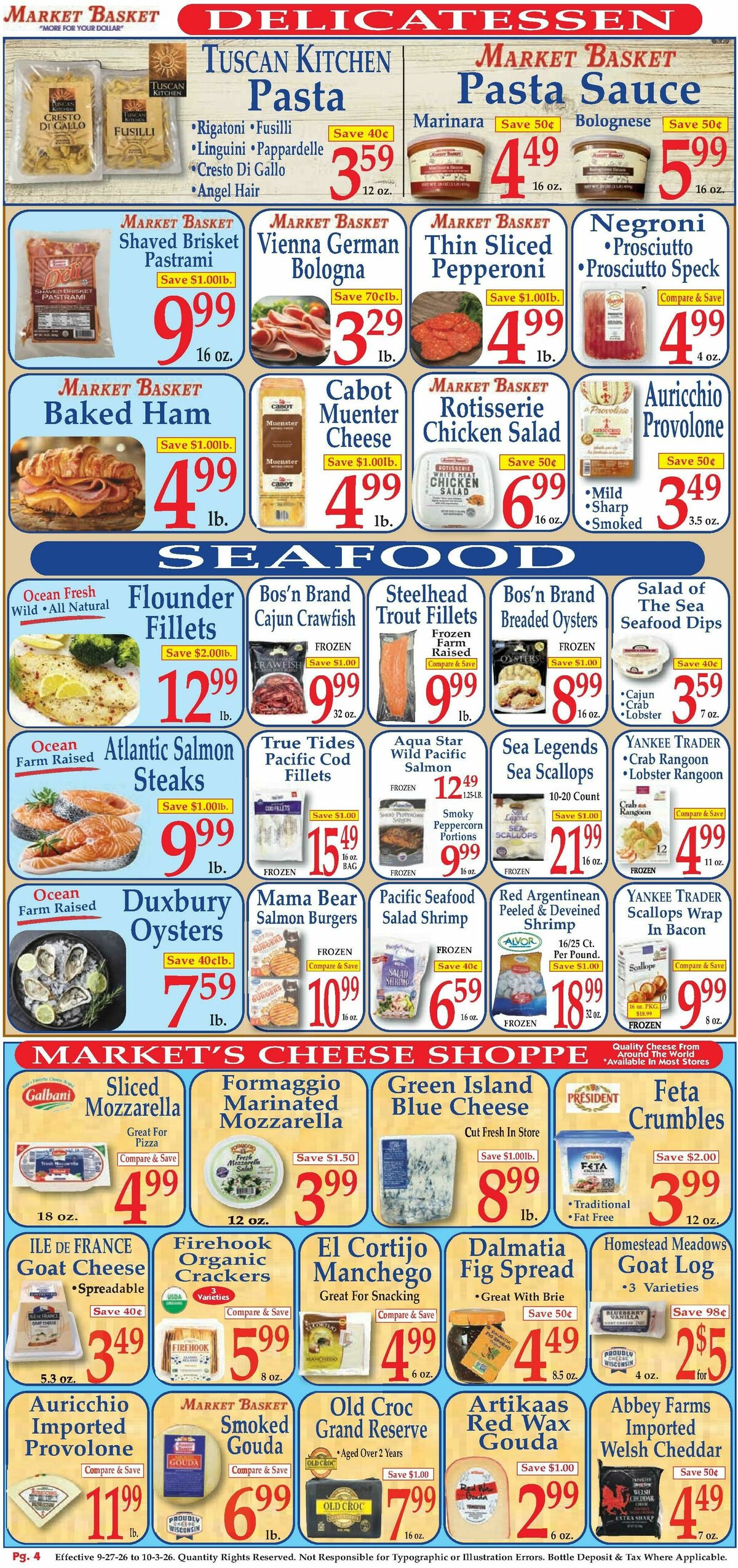 Market Basket Weekly Ad from September 27