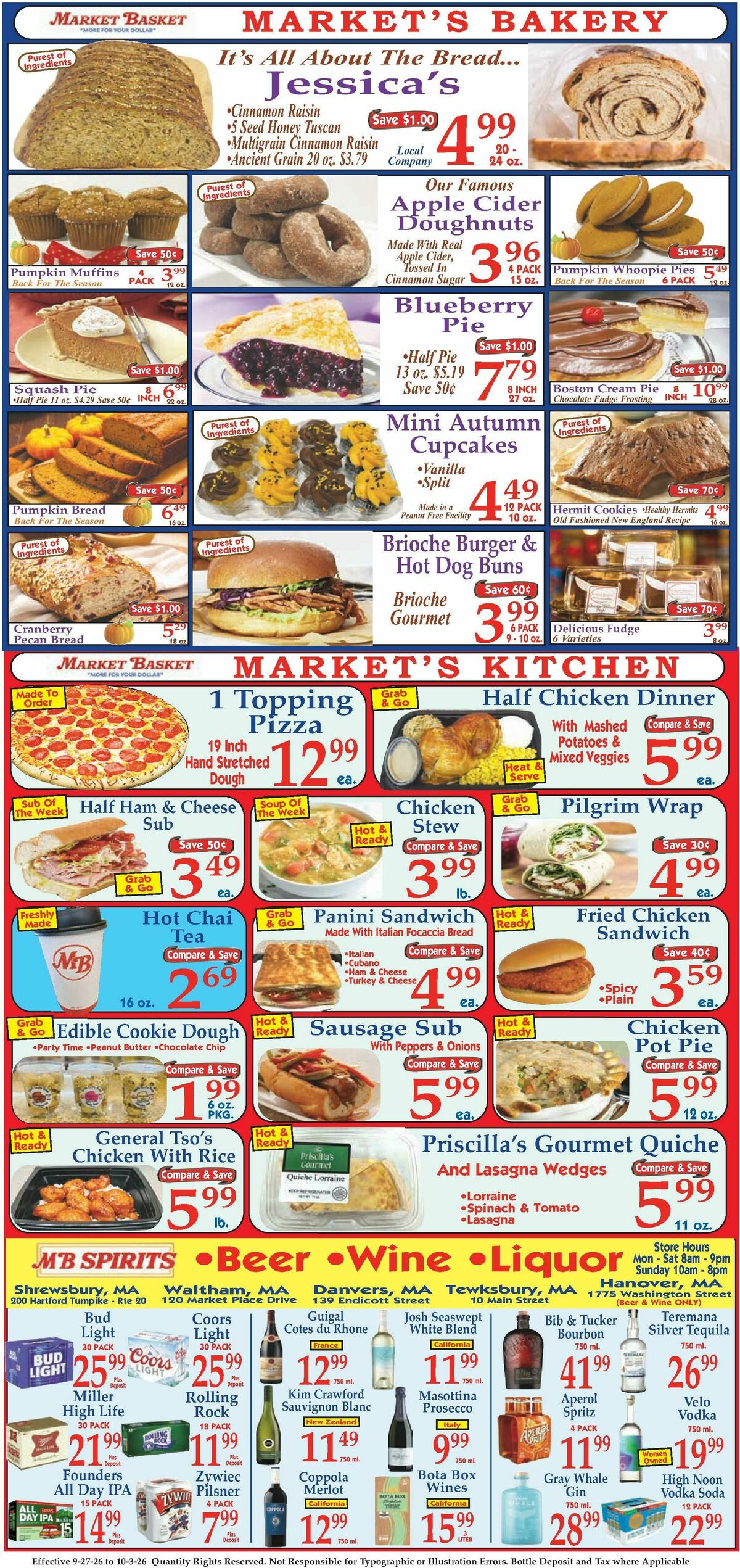 Market Basket Weekly Ad from September 27