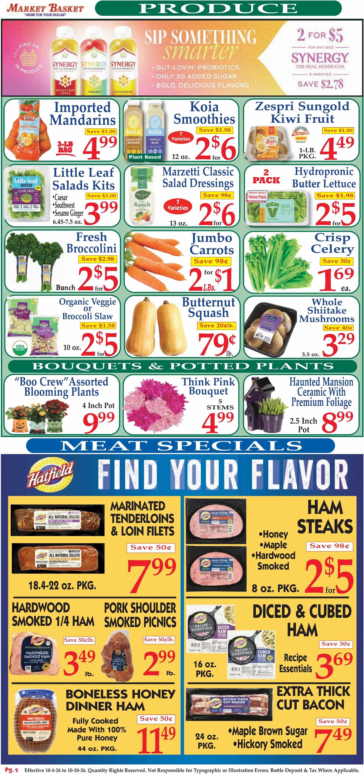 Market Basket Weekly Ad from October 4