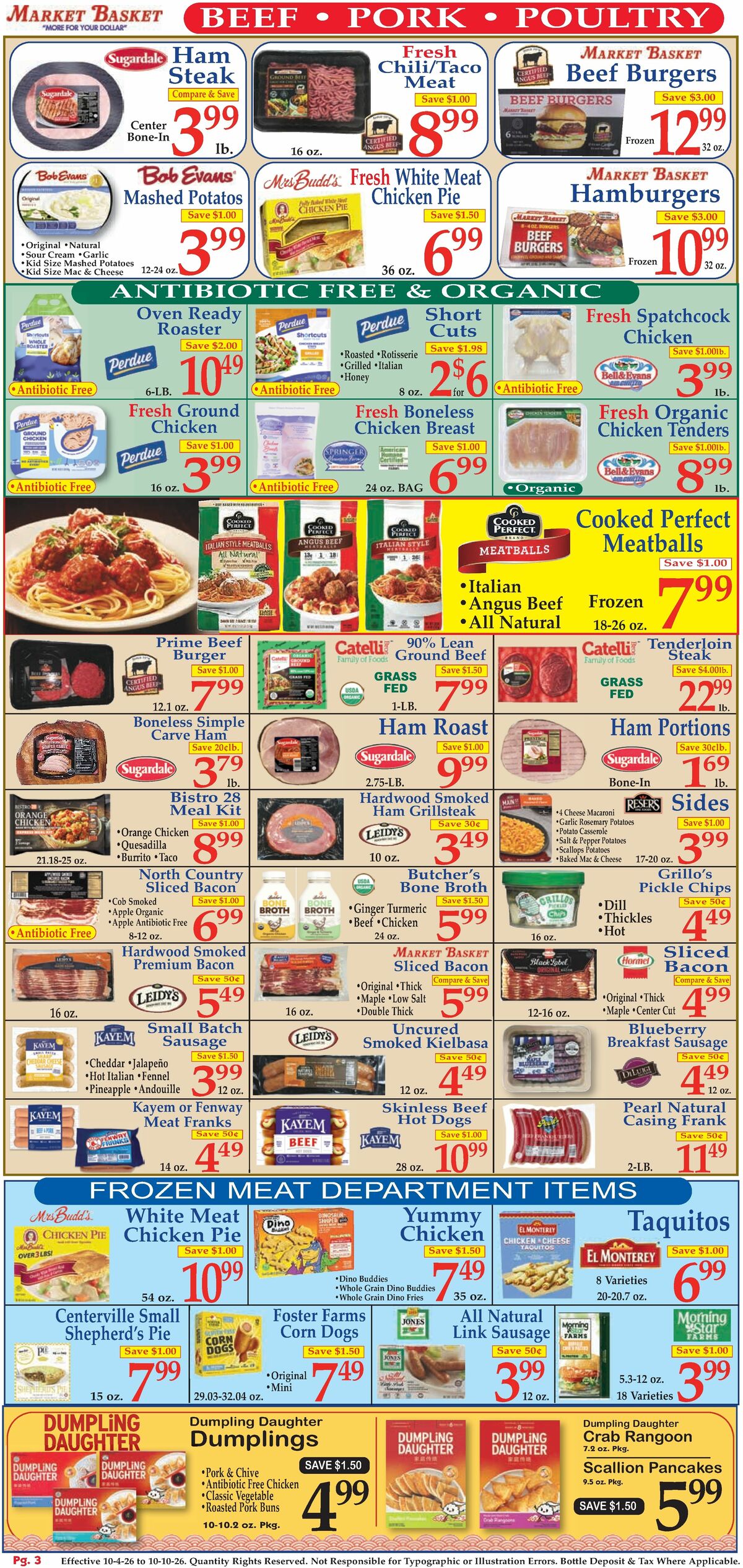 Market Basket Weekly Ad from October 4