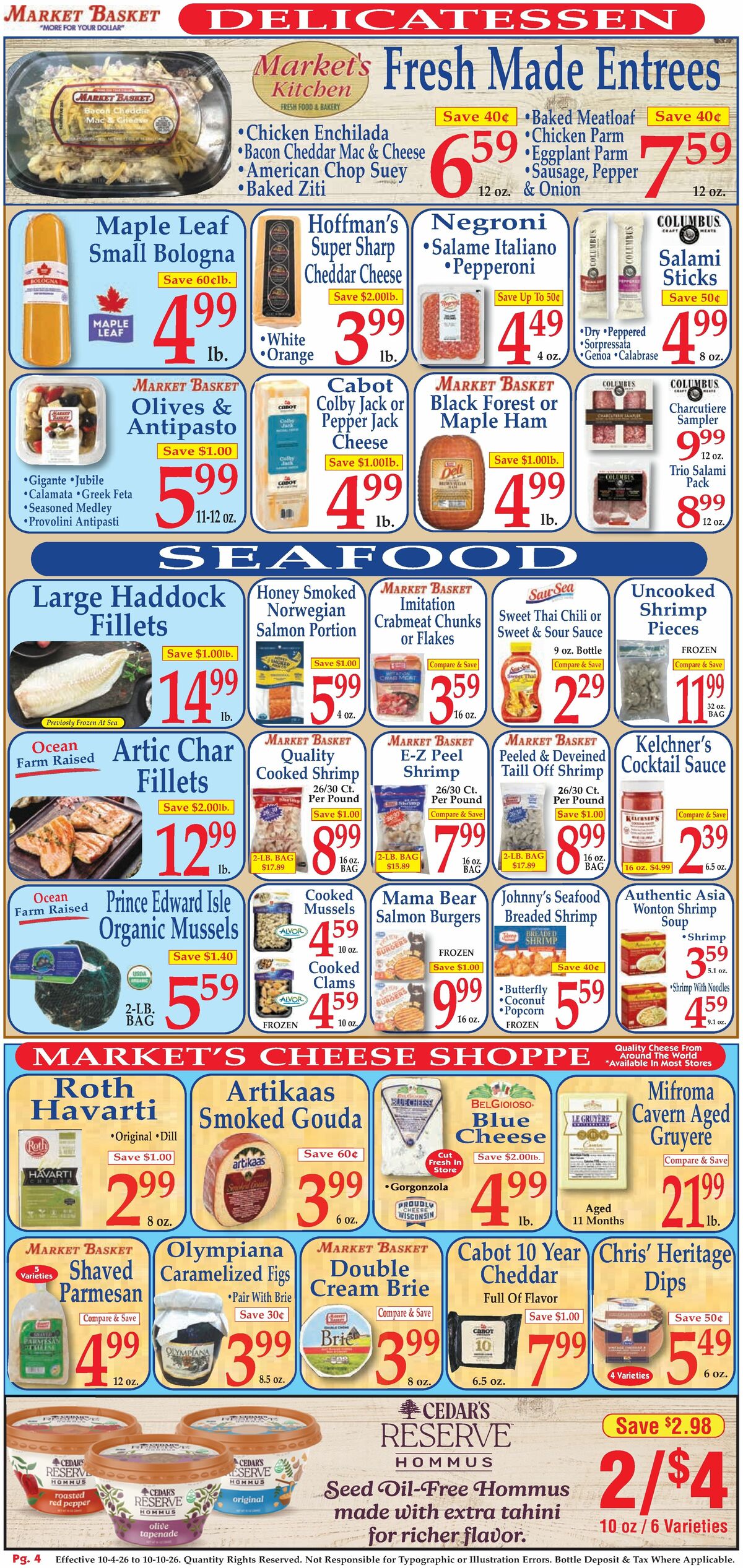 Market Basket Weekly Ad from October 4
