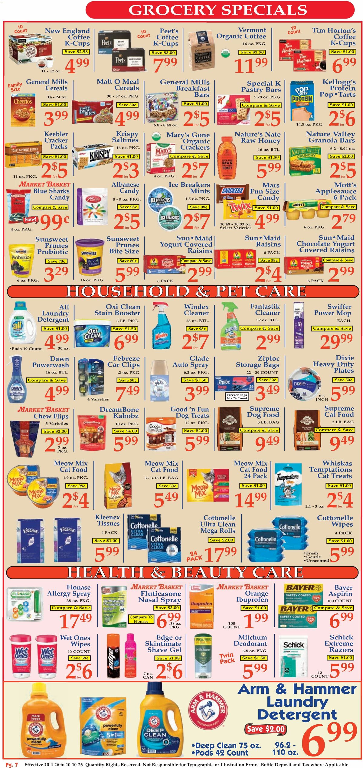 Market Basket Weekly Ad from October 4