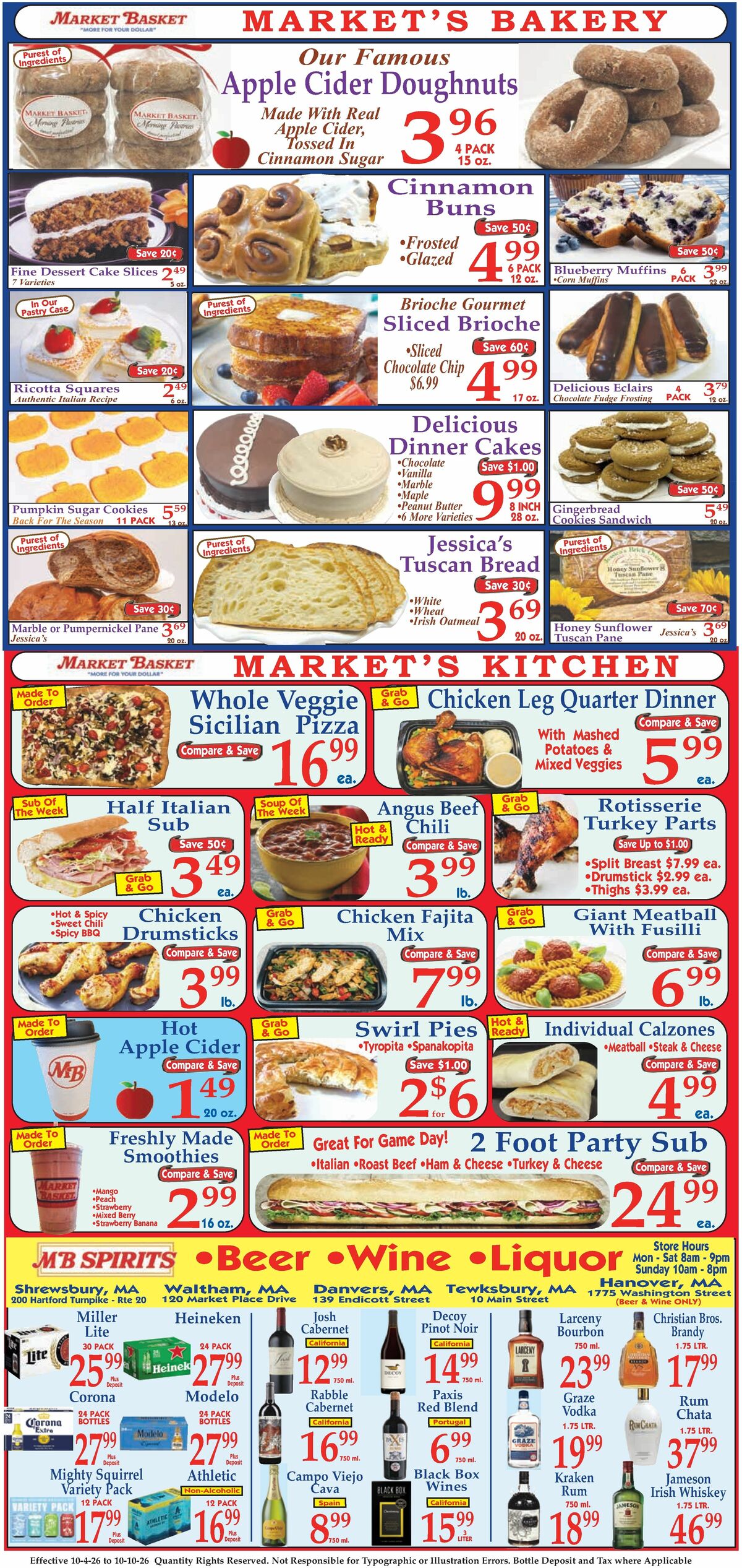 Market Basket Weekly Ad from October 4