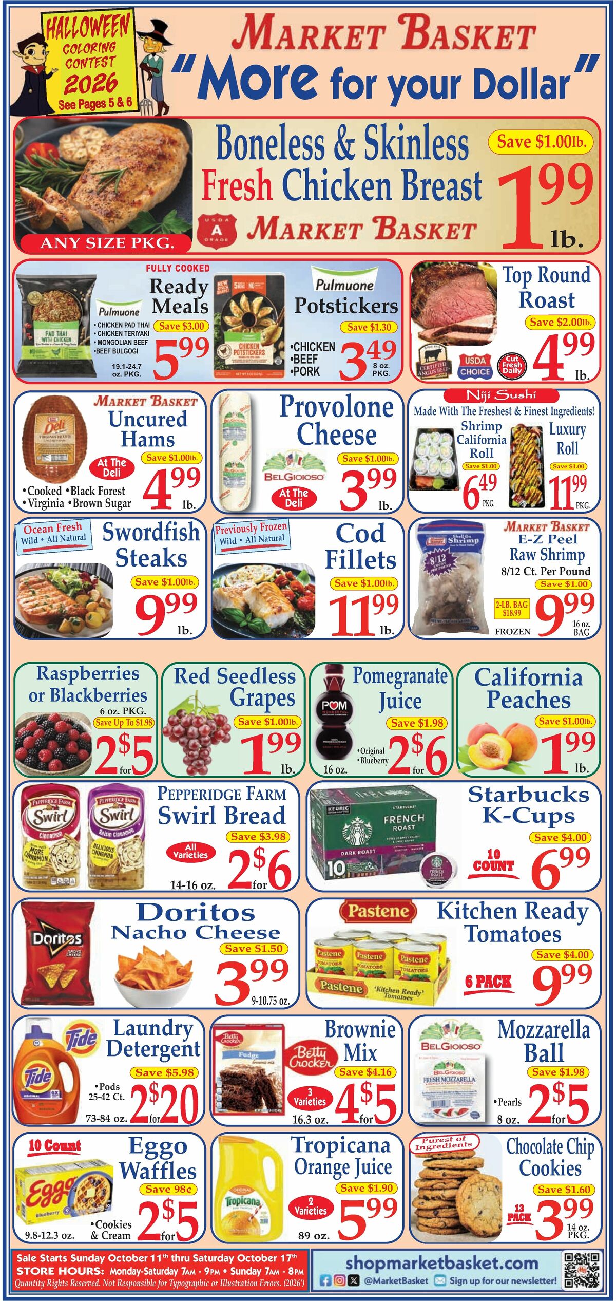 Market Basket Weekly Ad from October 11