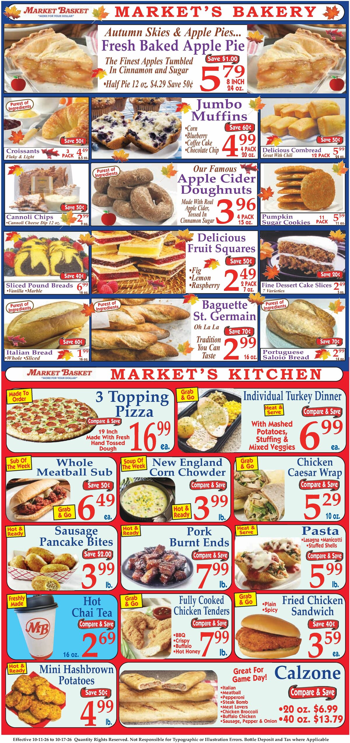 Market Basket Weekly Ad from October 11