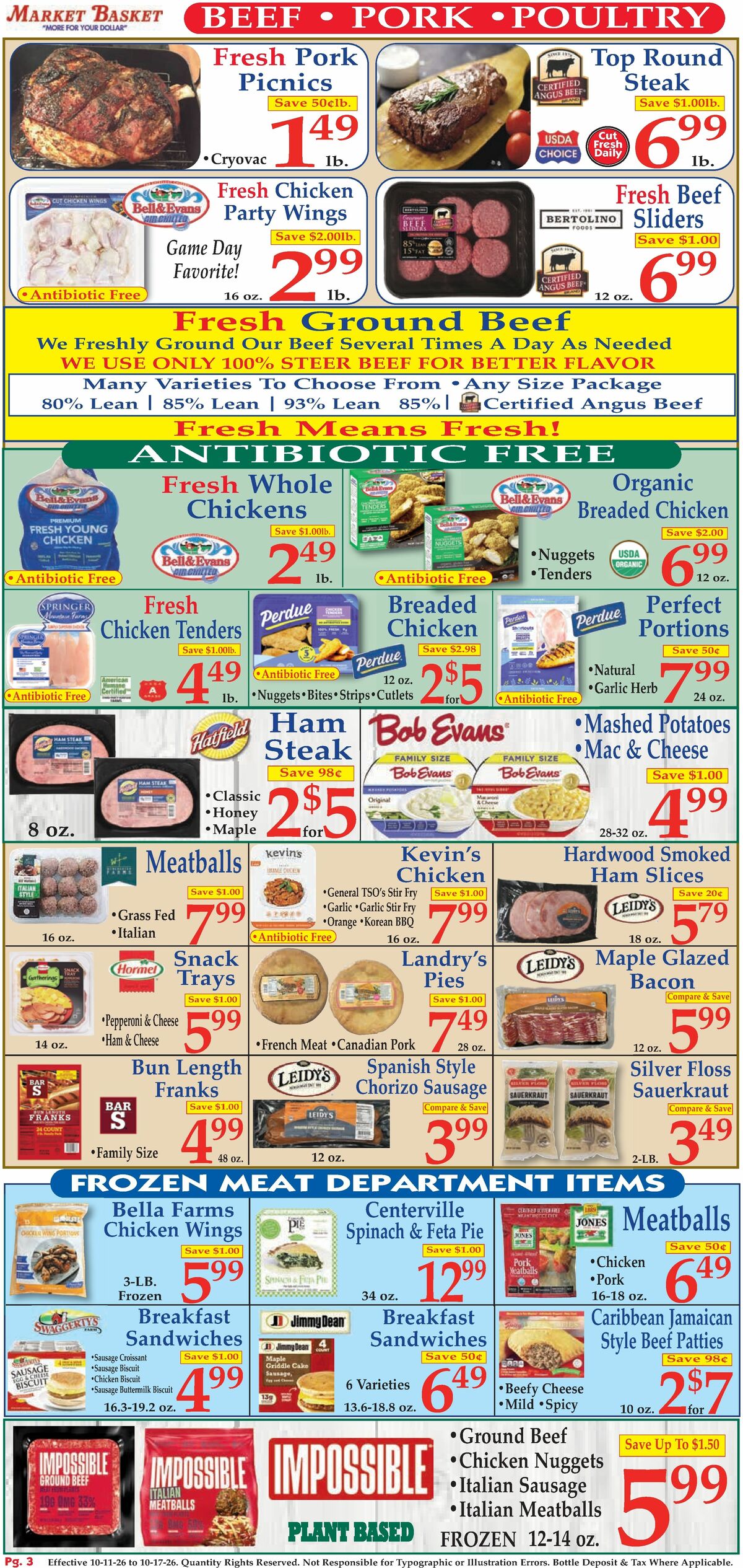 Market Basket Weekly Ad from October 11