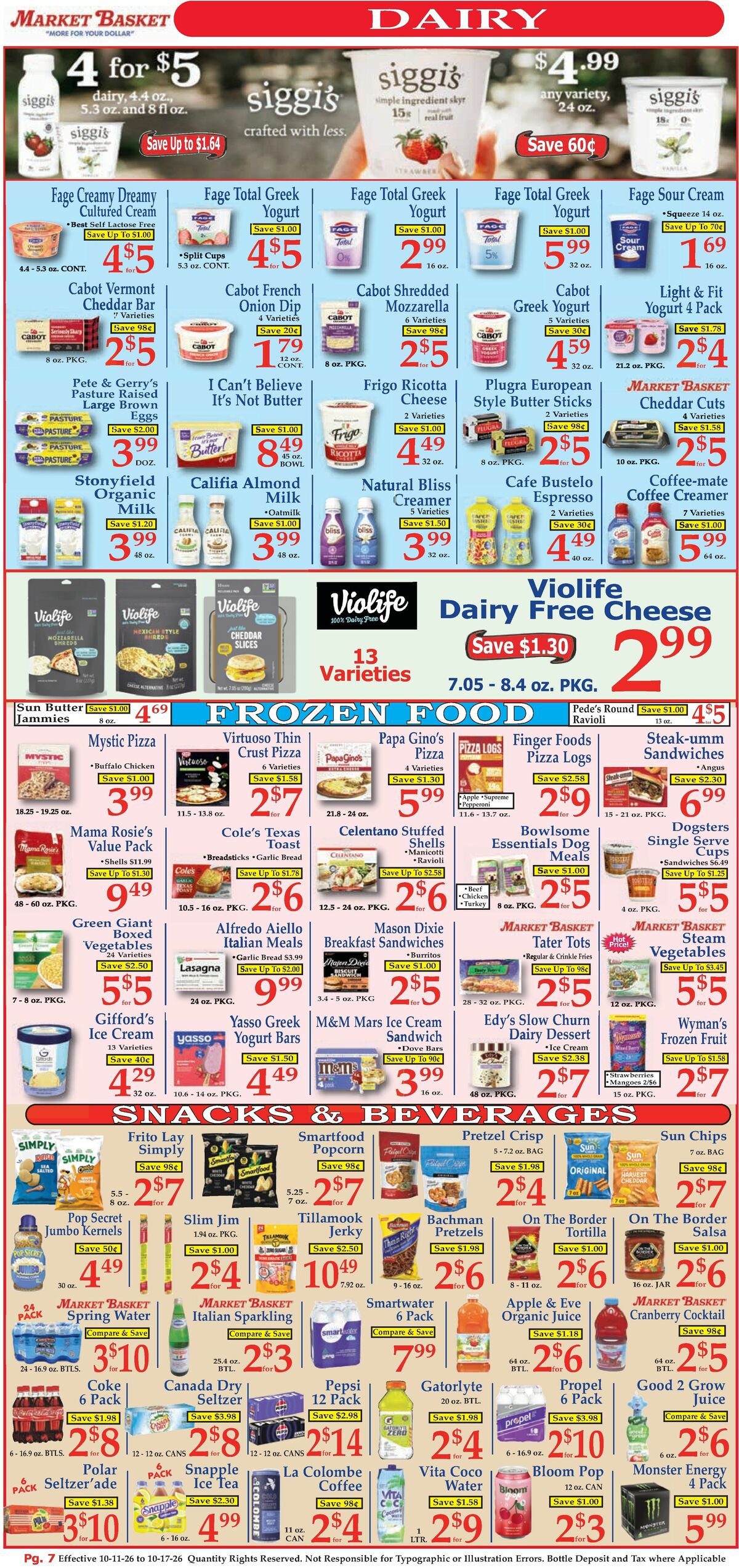 Market Basket Weekly Ad from October 11