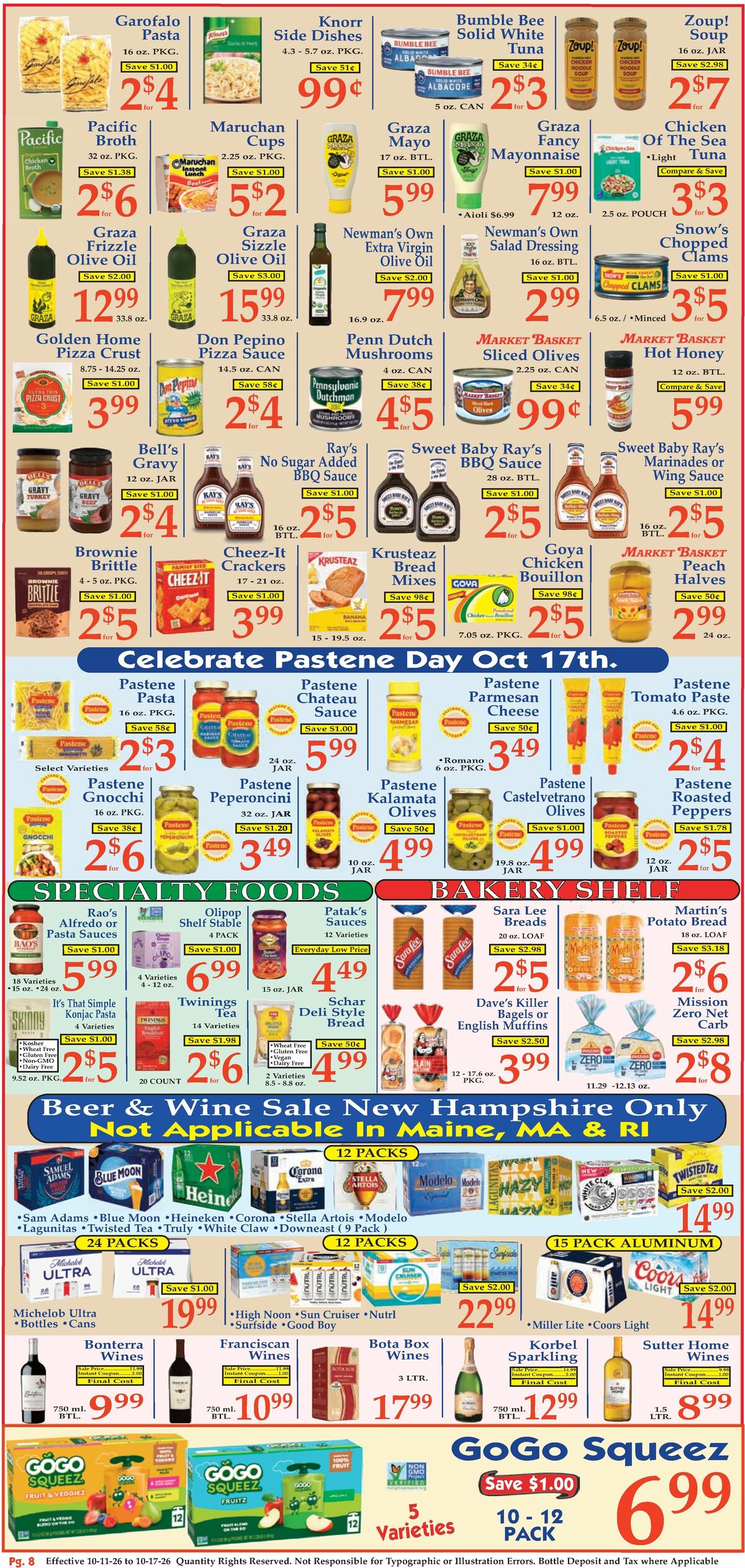 Market Basket Weekly Ad from October 11