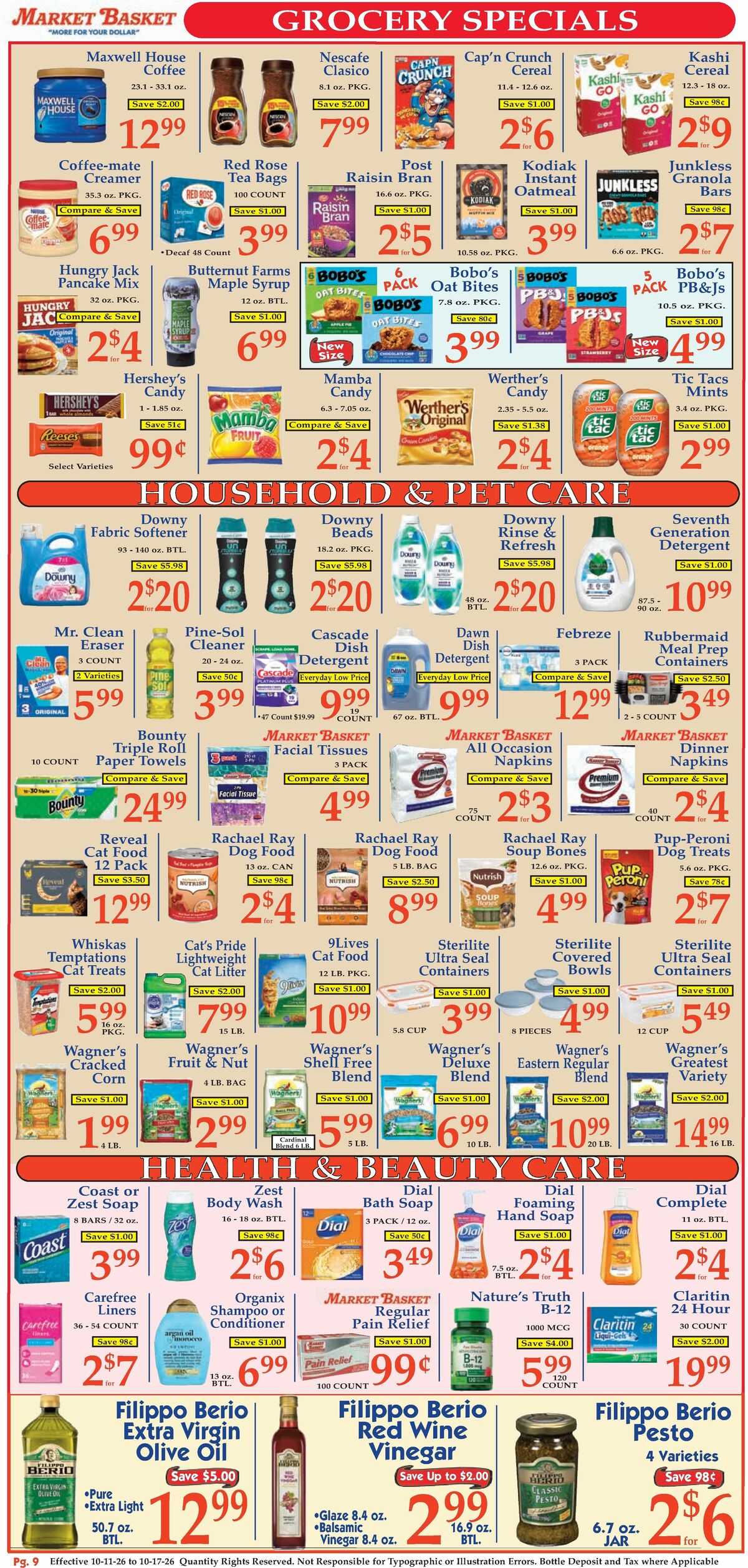 Market Basket Weekly Ad from October 11