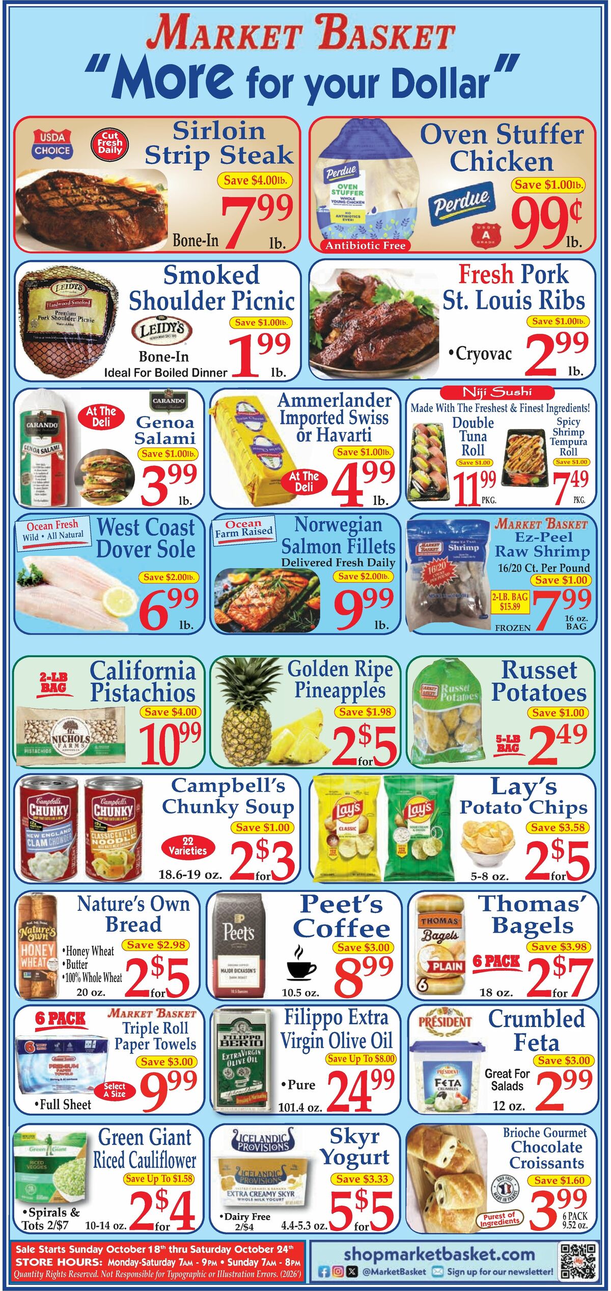 Market Basket Weekly Ad from October 18