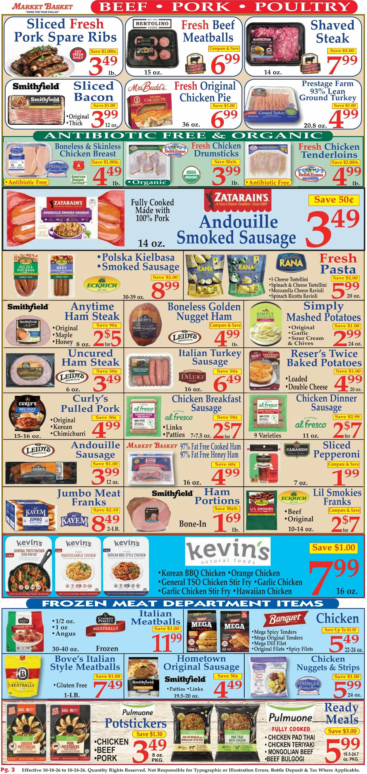 Market Basket Weekly Ad from October 18