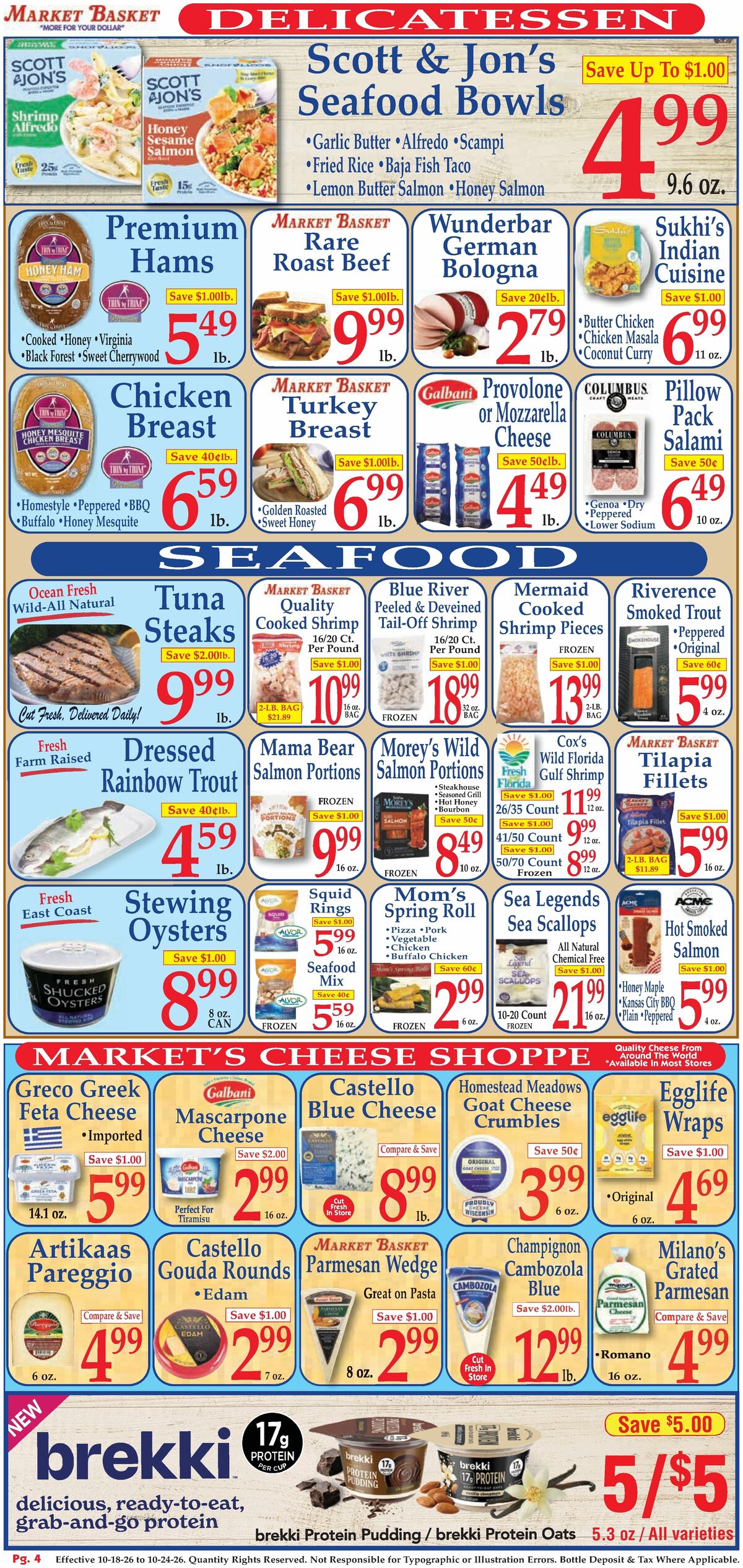 Market Basket Weekly Ad from October 18